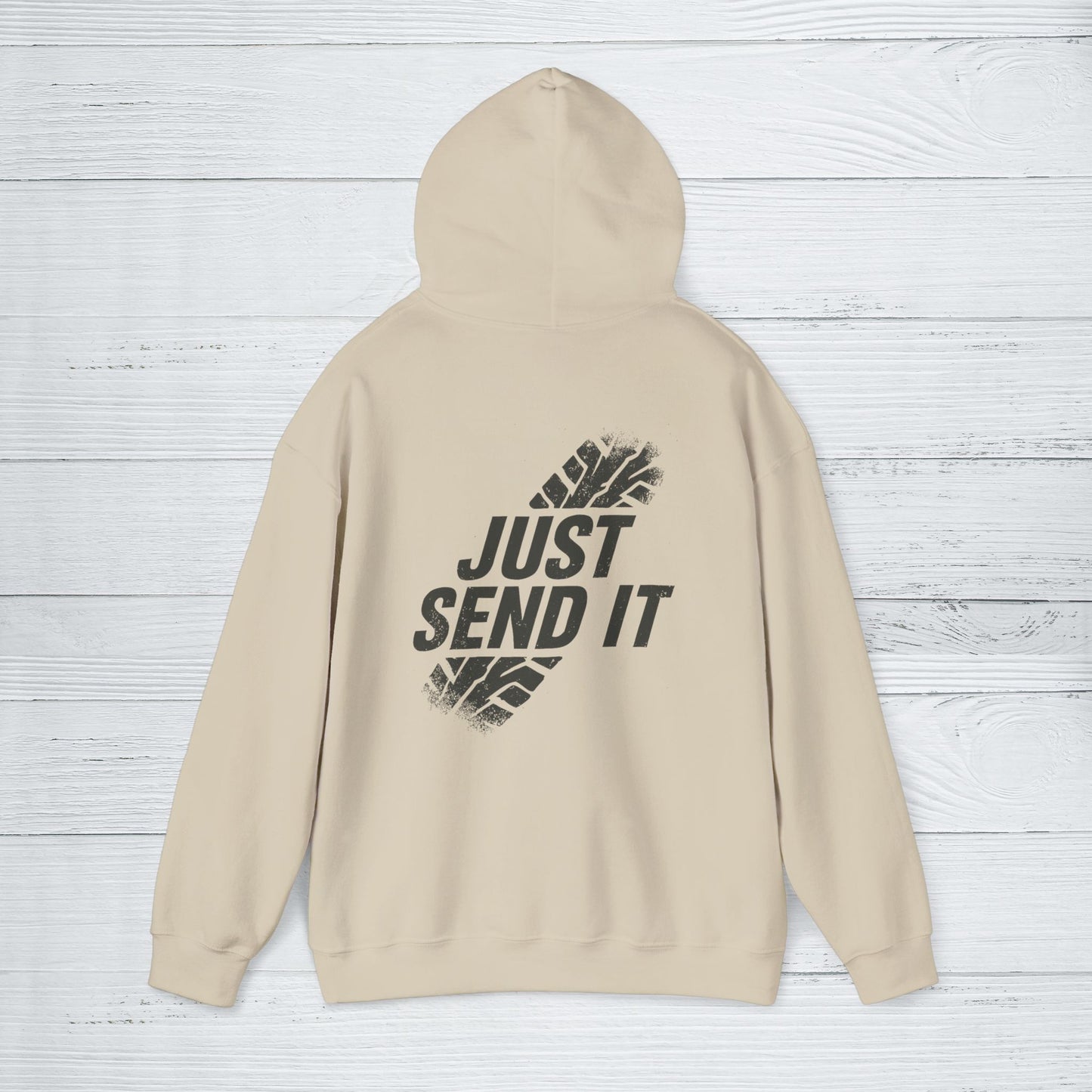 'Just Send It' Men's Hoodie, Motivational Sweater