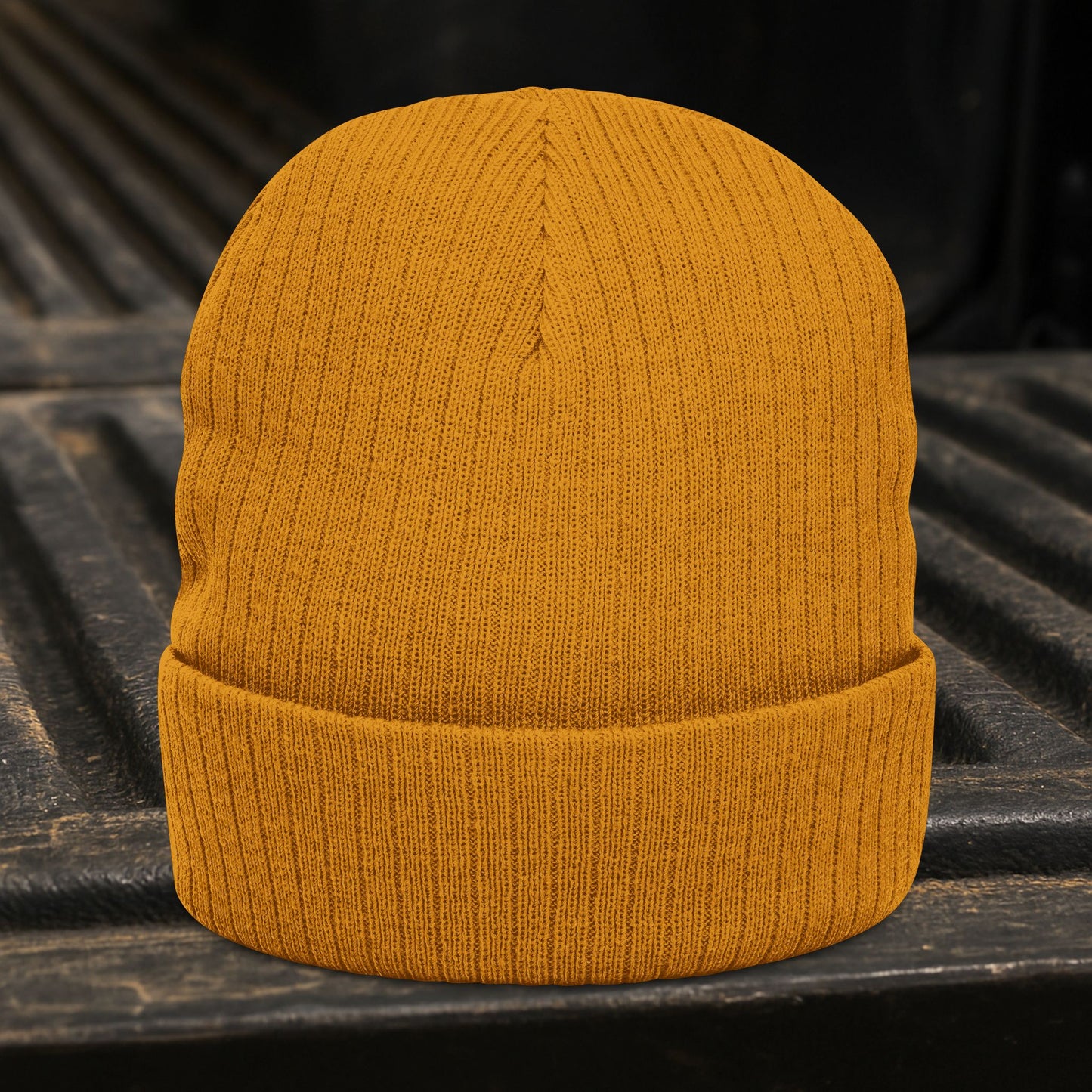 'Scaffolders Raise Hell and Beams' Ribbed Knit Embroidered Beanie, Scaffolder Cuffed Knit Toque