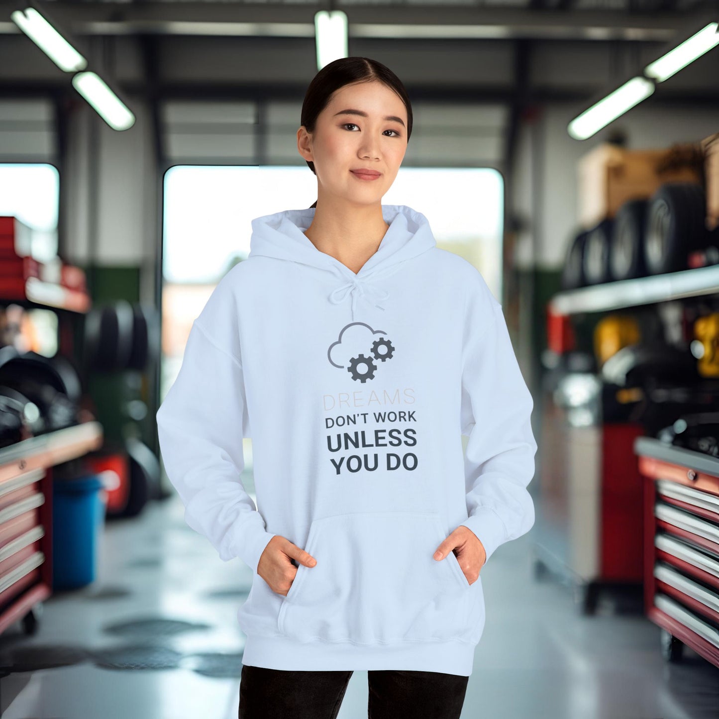 'Dreams Don’t Work Unless You Do' Hoodie, Motivational Sweater