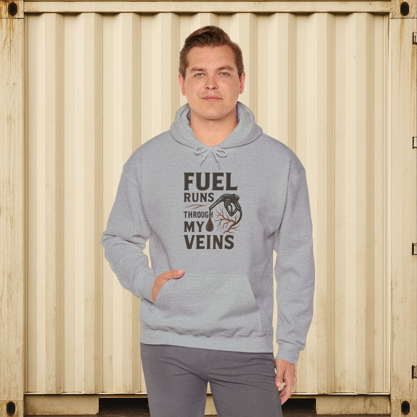 'Fuel Runs Through My Veins' Hoodie, Motivational Sweater