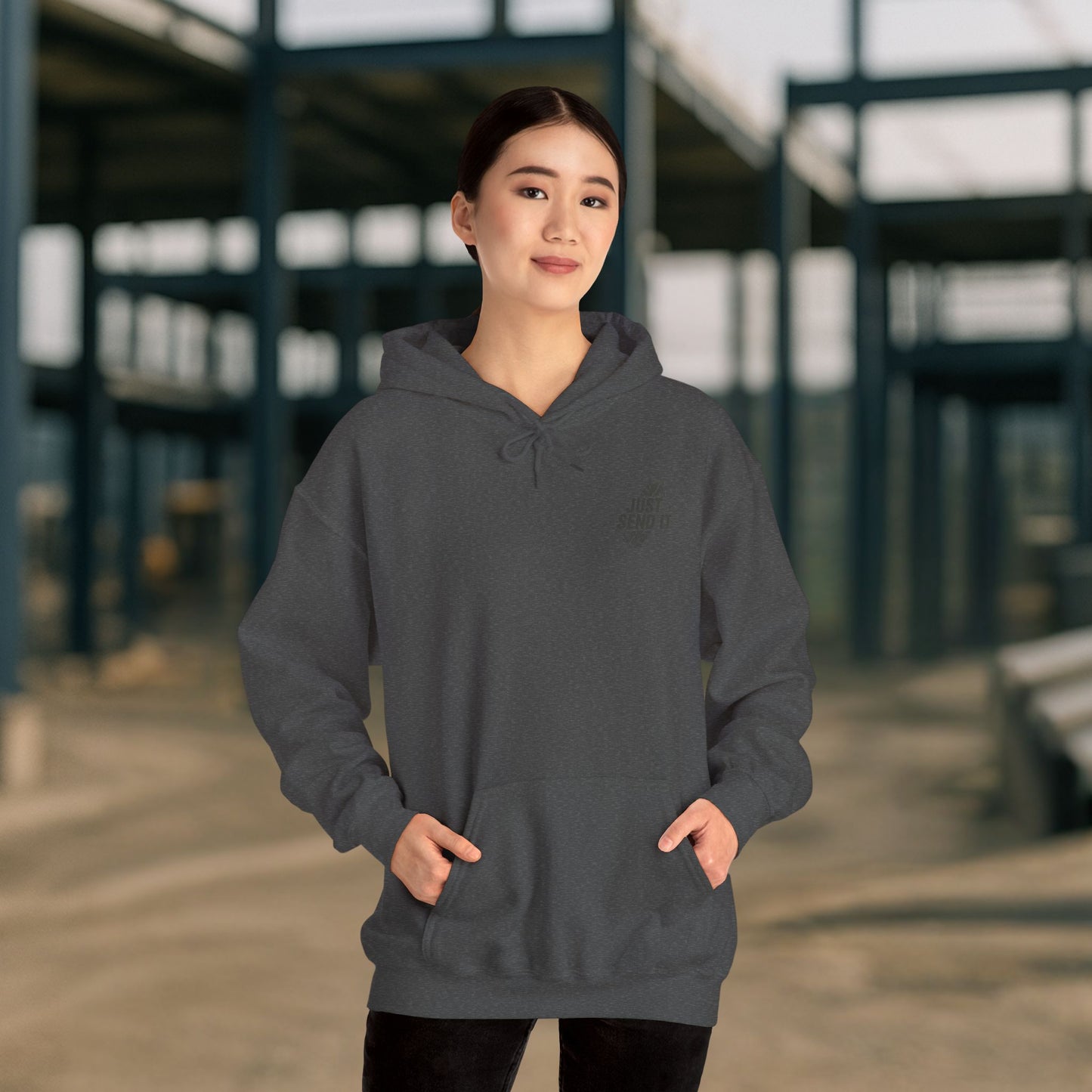 'Just Send It' Men's Hoodie, Motivational Sweater