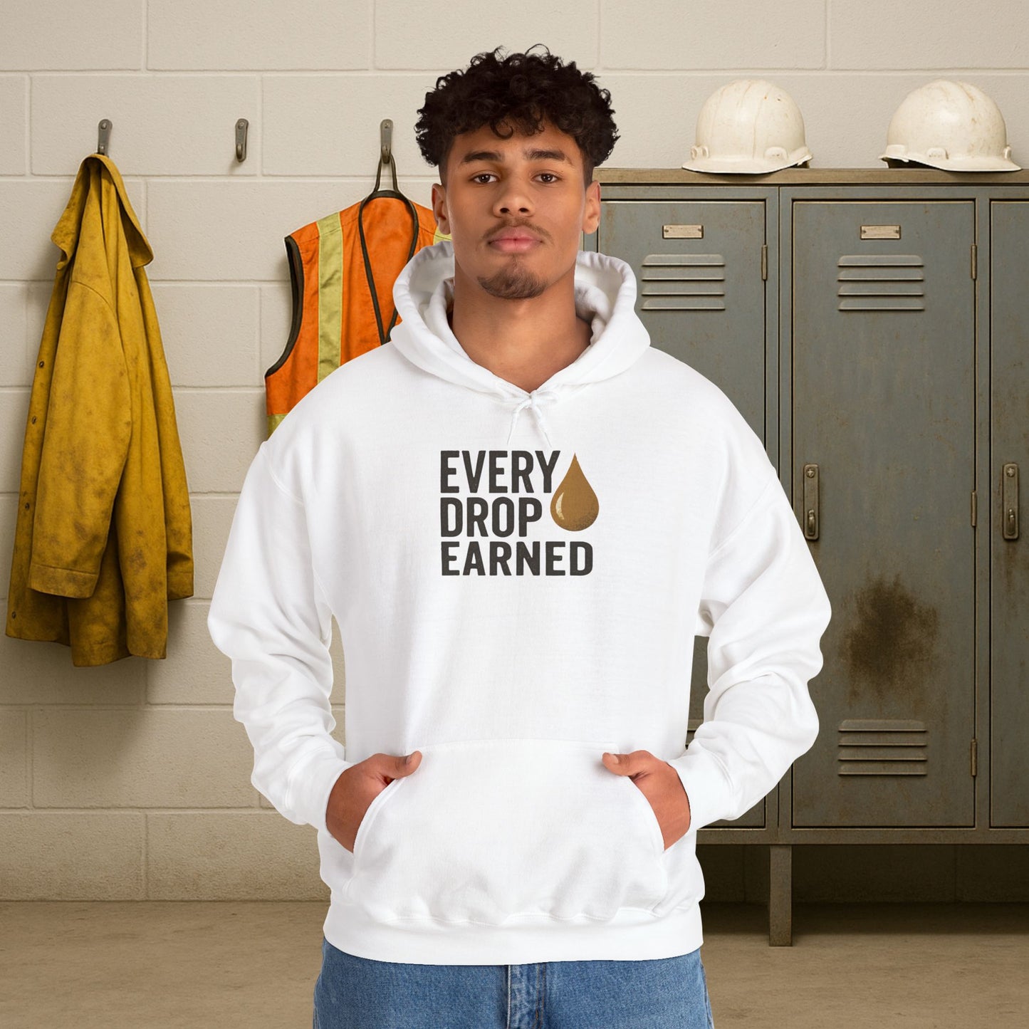 'Every Drop Earned' Hoodie, Motivational Sweater
