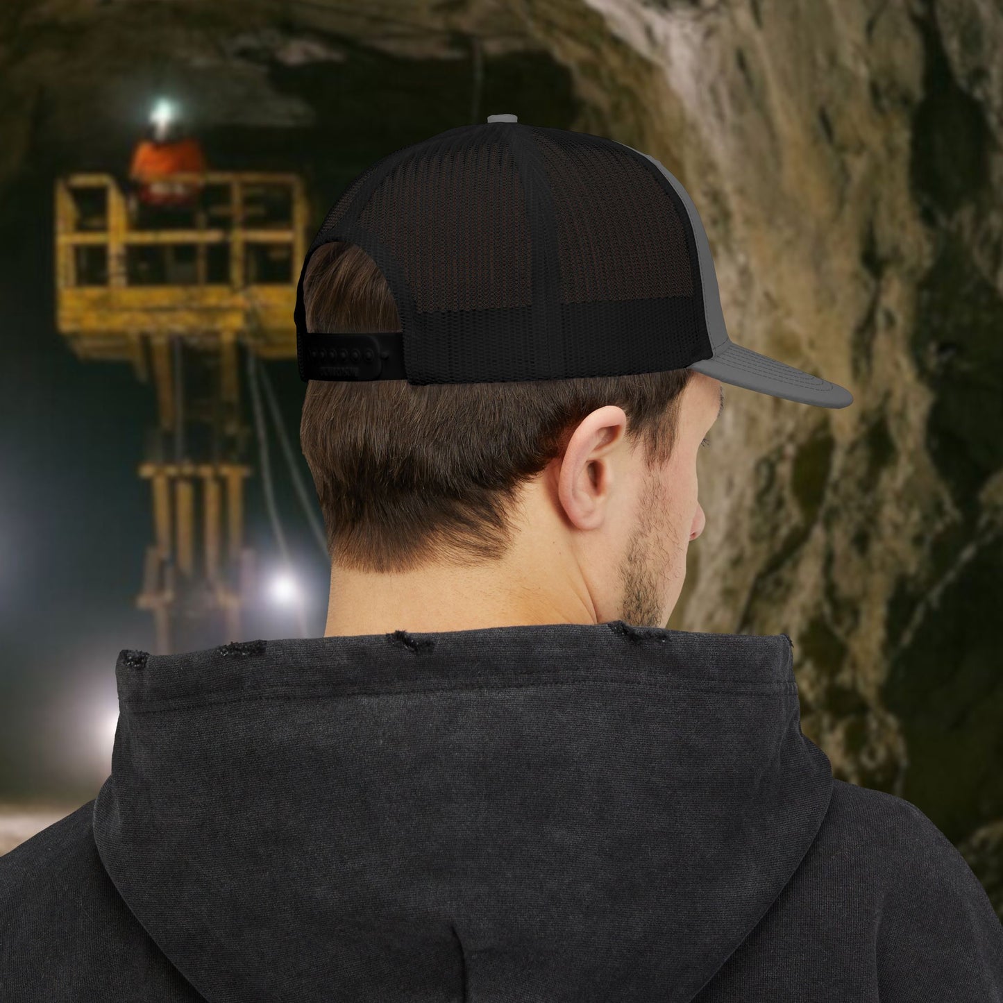 Embroidered Railroader Skeleton Hat, Railroading Skull Trade Cap