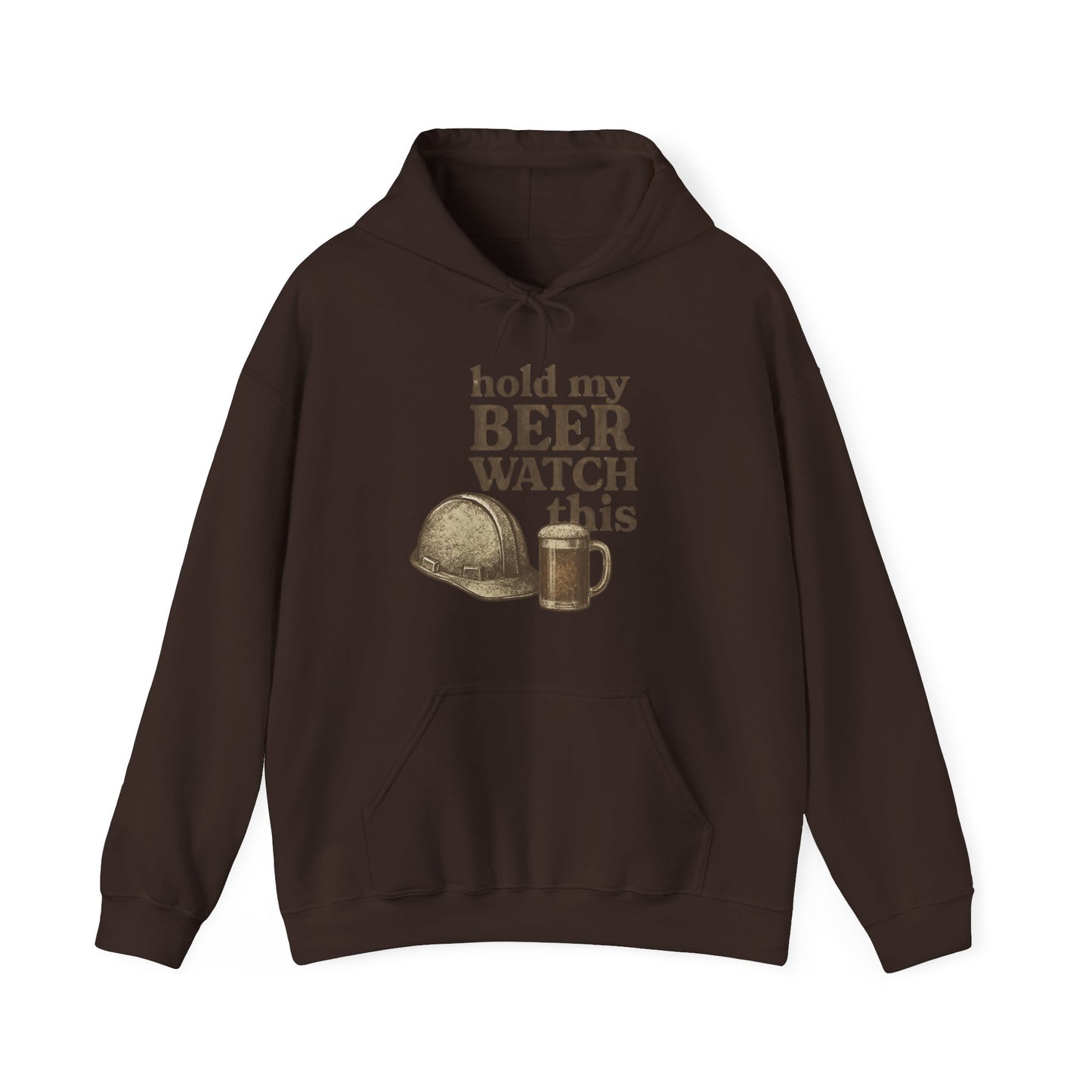 'Hold My Beer, Watch This' Men's Hoodie, Funny Sweater