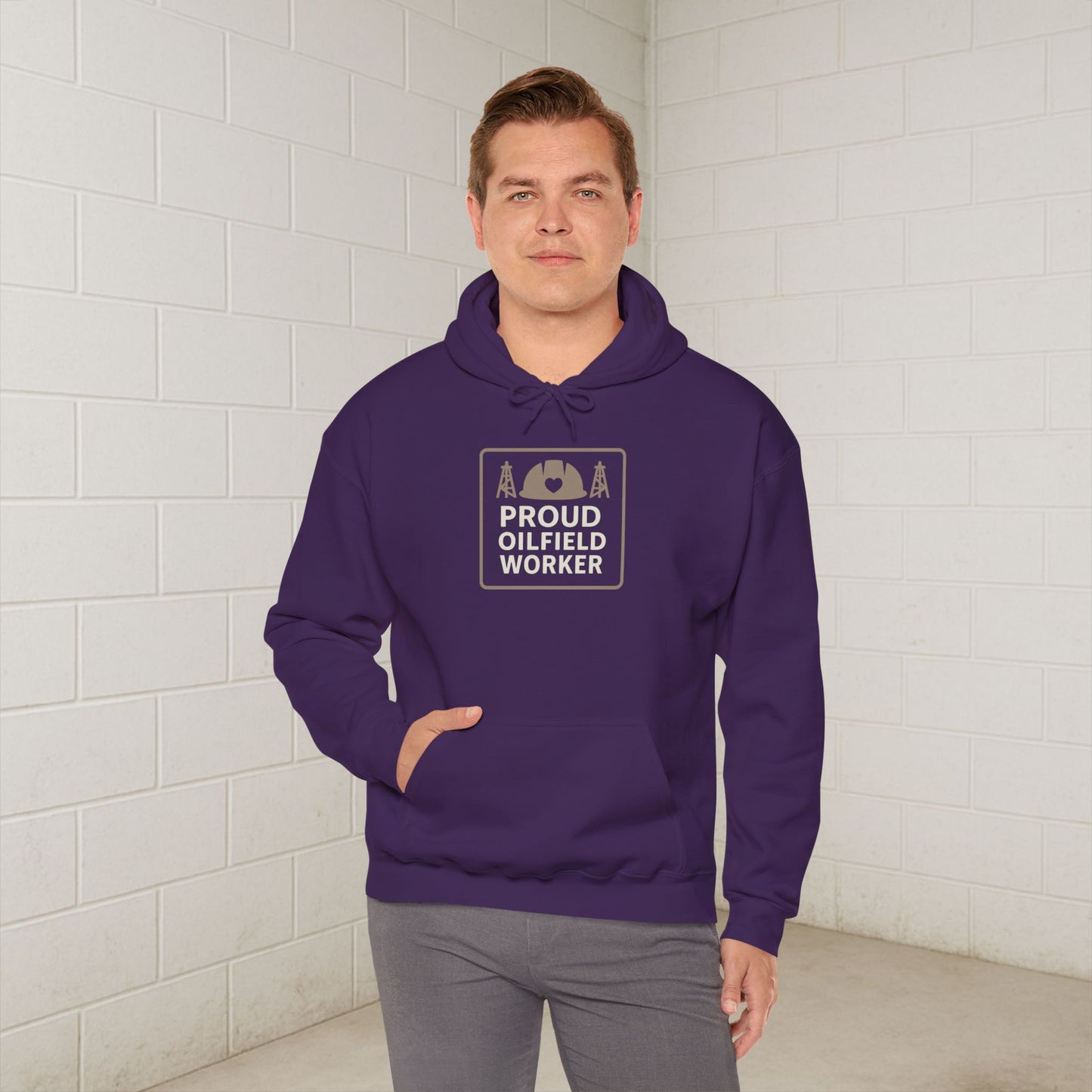 'Proud Oilfield Worker' Hoodie, Motivational Sweater