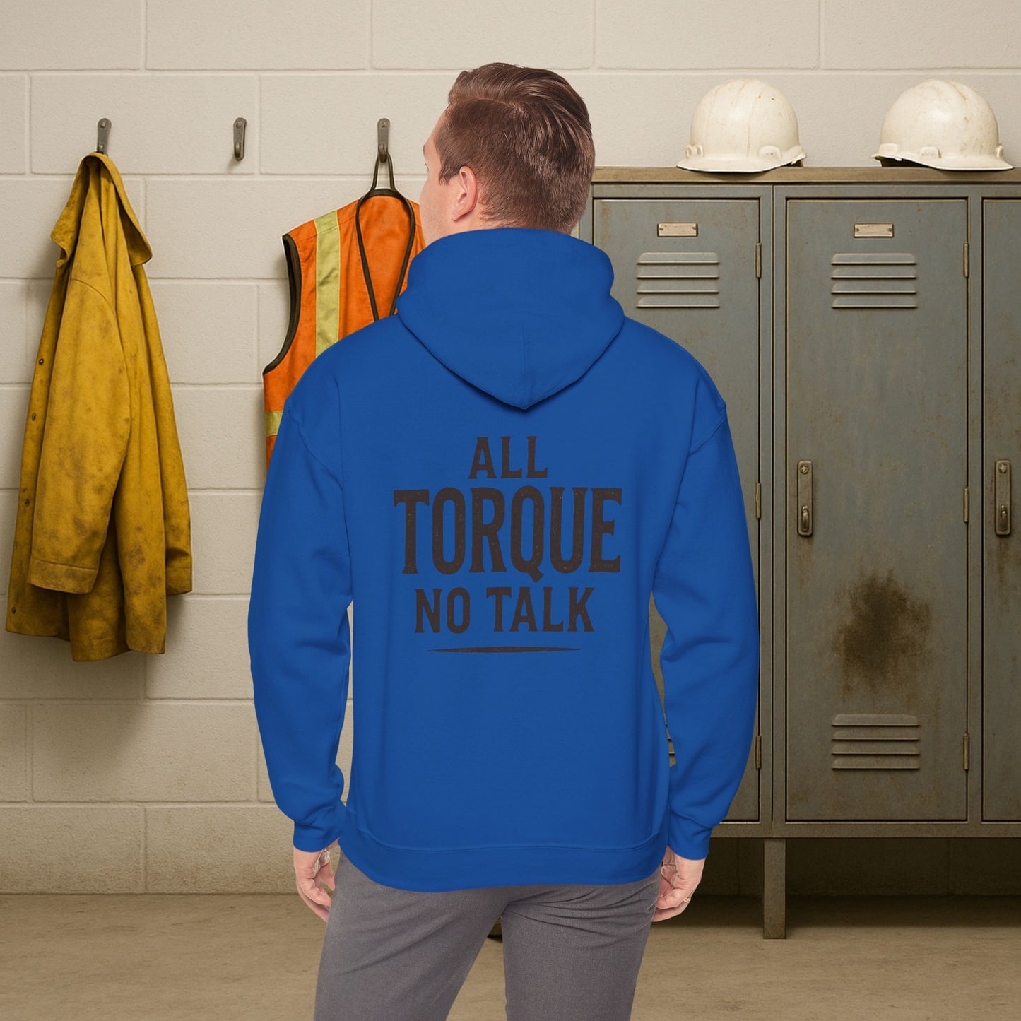 'All Torque No Talk' Men's Hoodie, Motivational Sweater