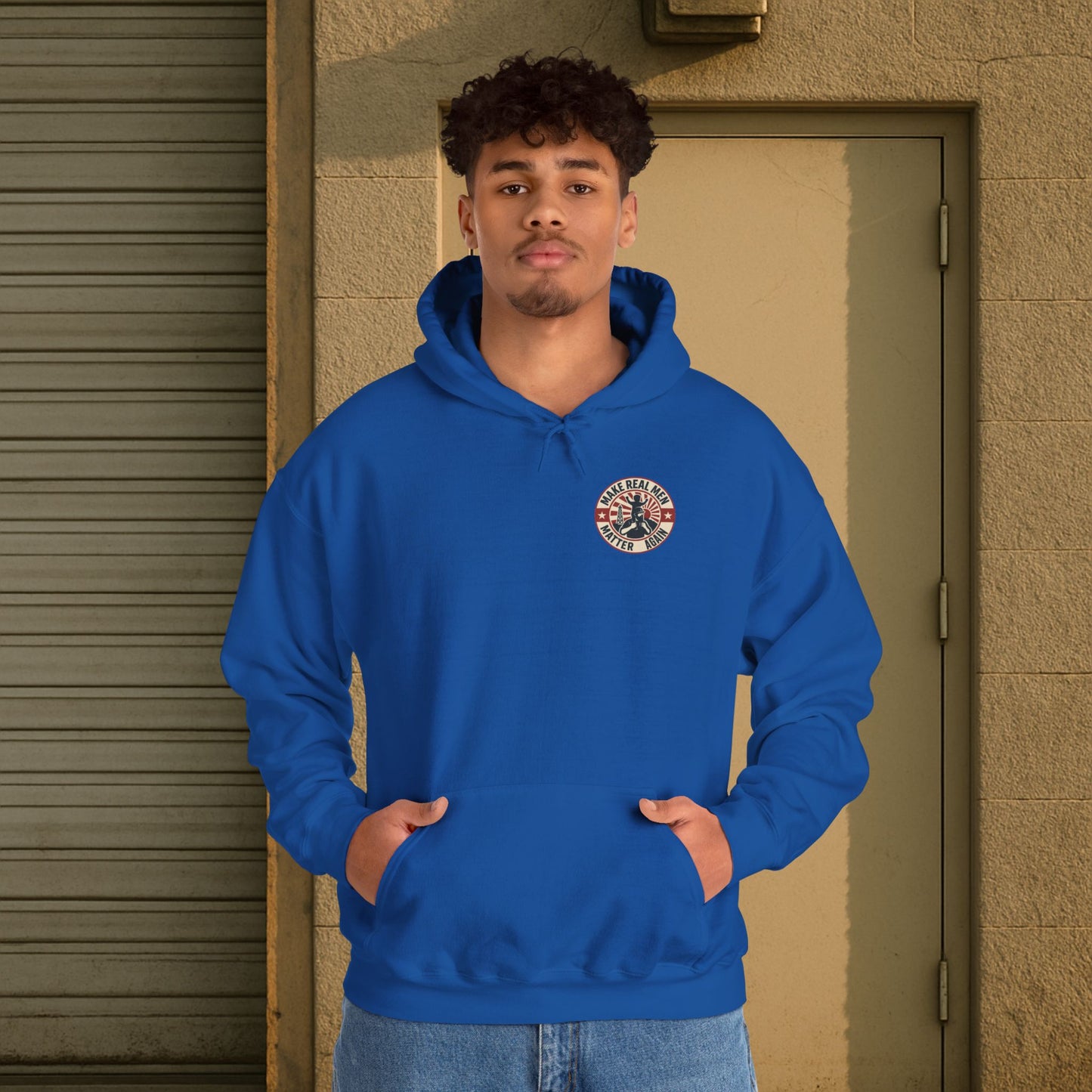 'Make Real Men Matter Again' Men's Hoodie, Motivational Sweater