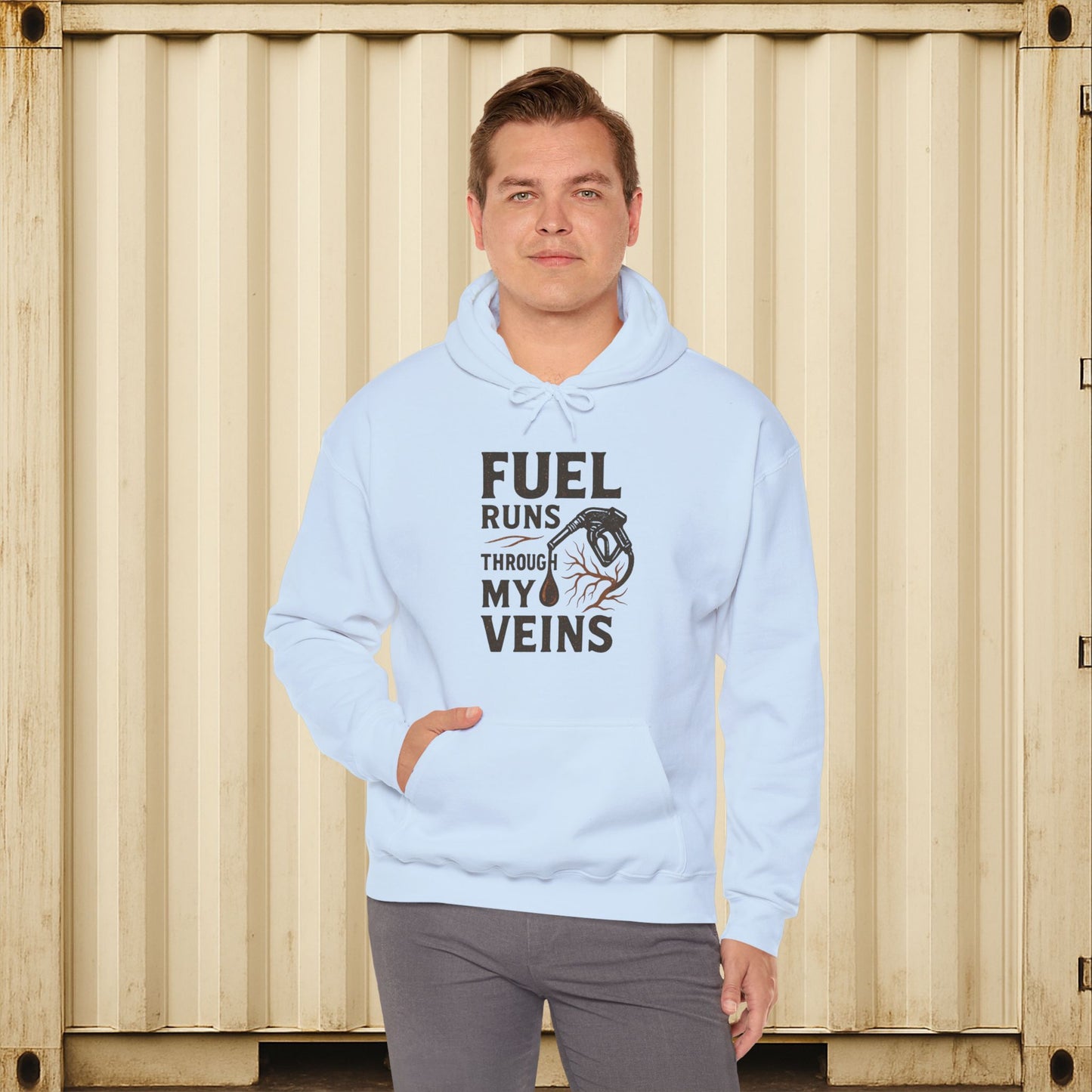 'Fuel Runs Through My Veins' Hoodie, Motivational Sweater