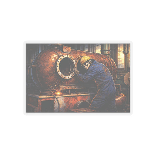Boilermaker Skeleton Sticker, Boilermaker Hardhat Stickers