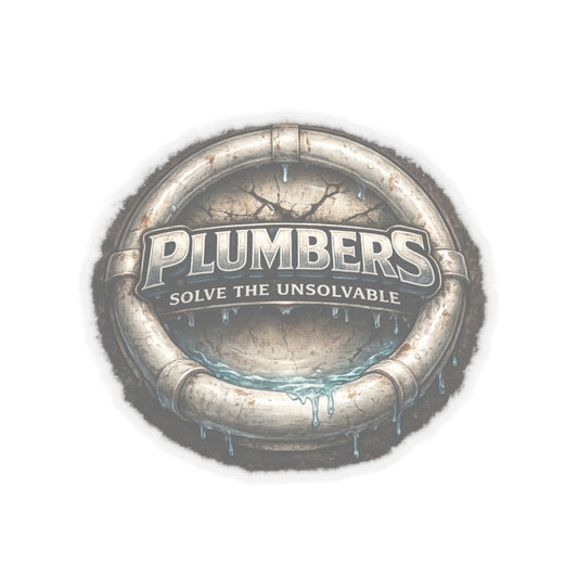 Plumbers Solve the Unsolvable Sticker, Plumber Hardhat Stickers