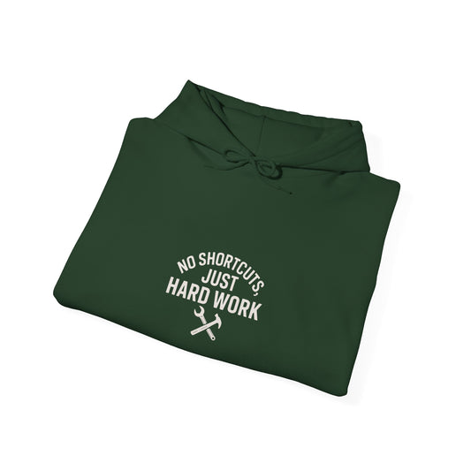 'No Shortcuts, Just Hard Work' Men's Hoodie, Motivational Workout Sweater