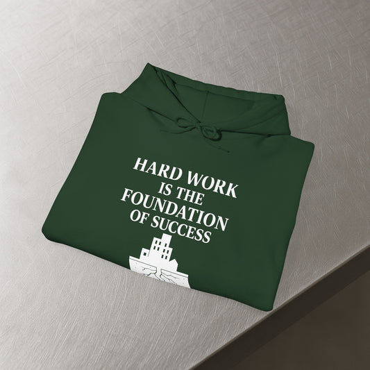 'Hard work is the Foundation of Success' Men's Hoodie, Motivational Sweater