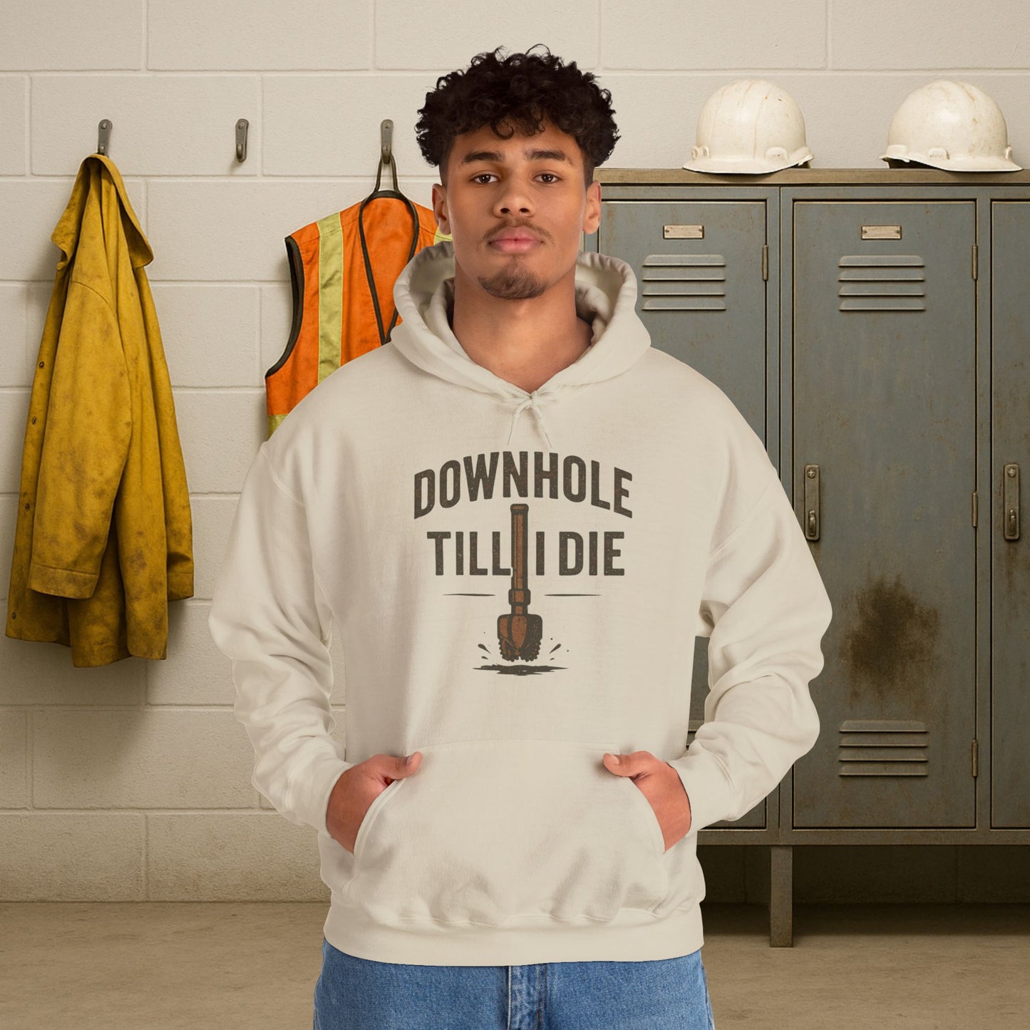 'Downhole Till I Die' Hoodie, Motivational Sweater