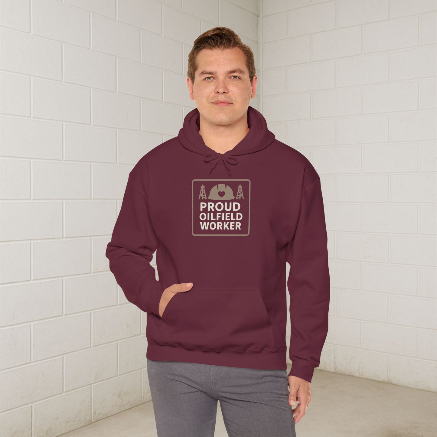 'Proud Oilfield Worker' Hoodie, Motivational Sweater