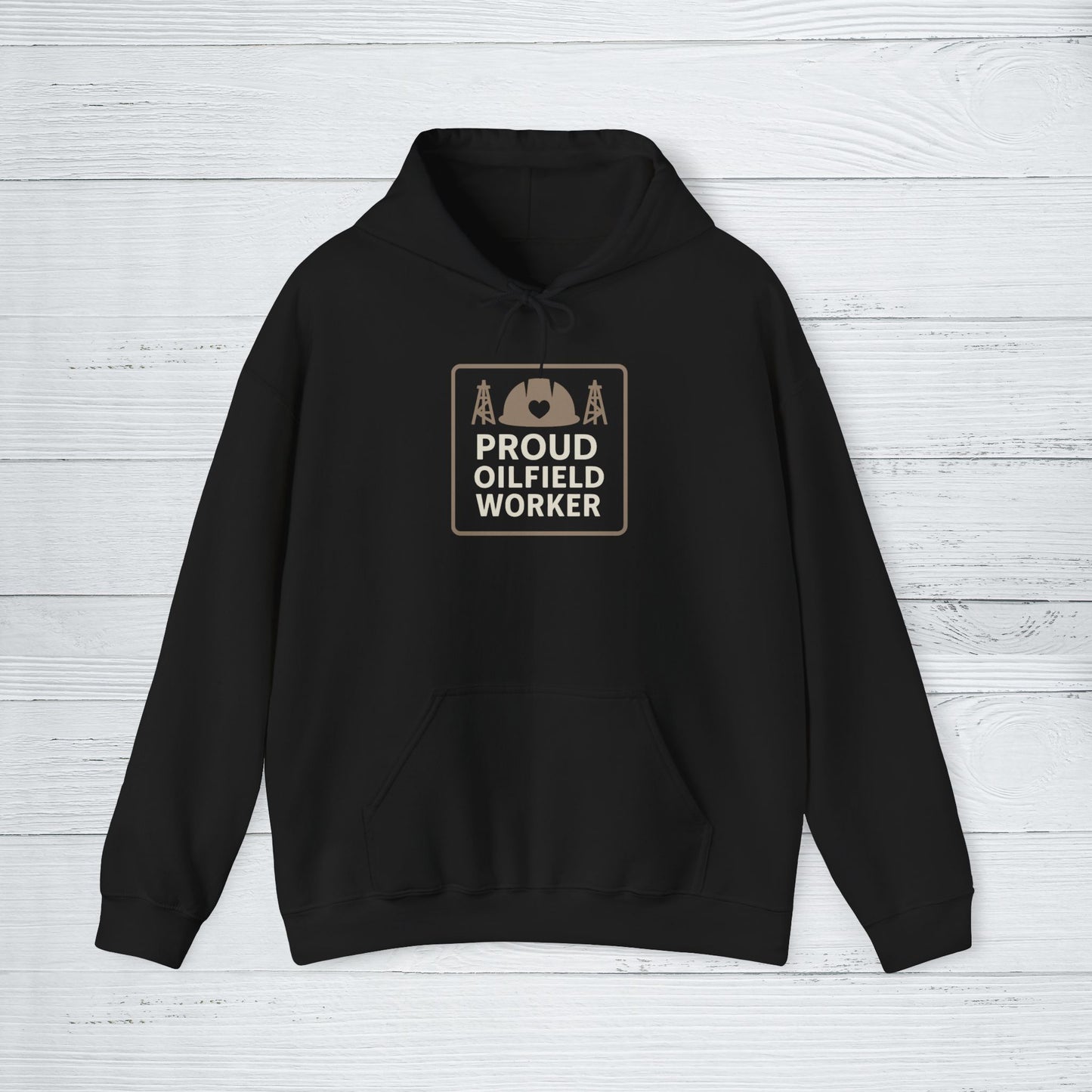 'Proud Oilfield Worker' Hoodie, Motivational Sweater