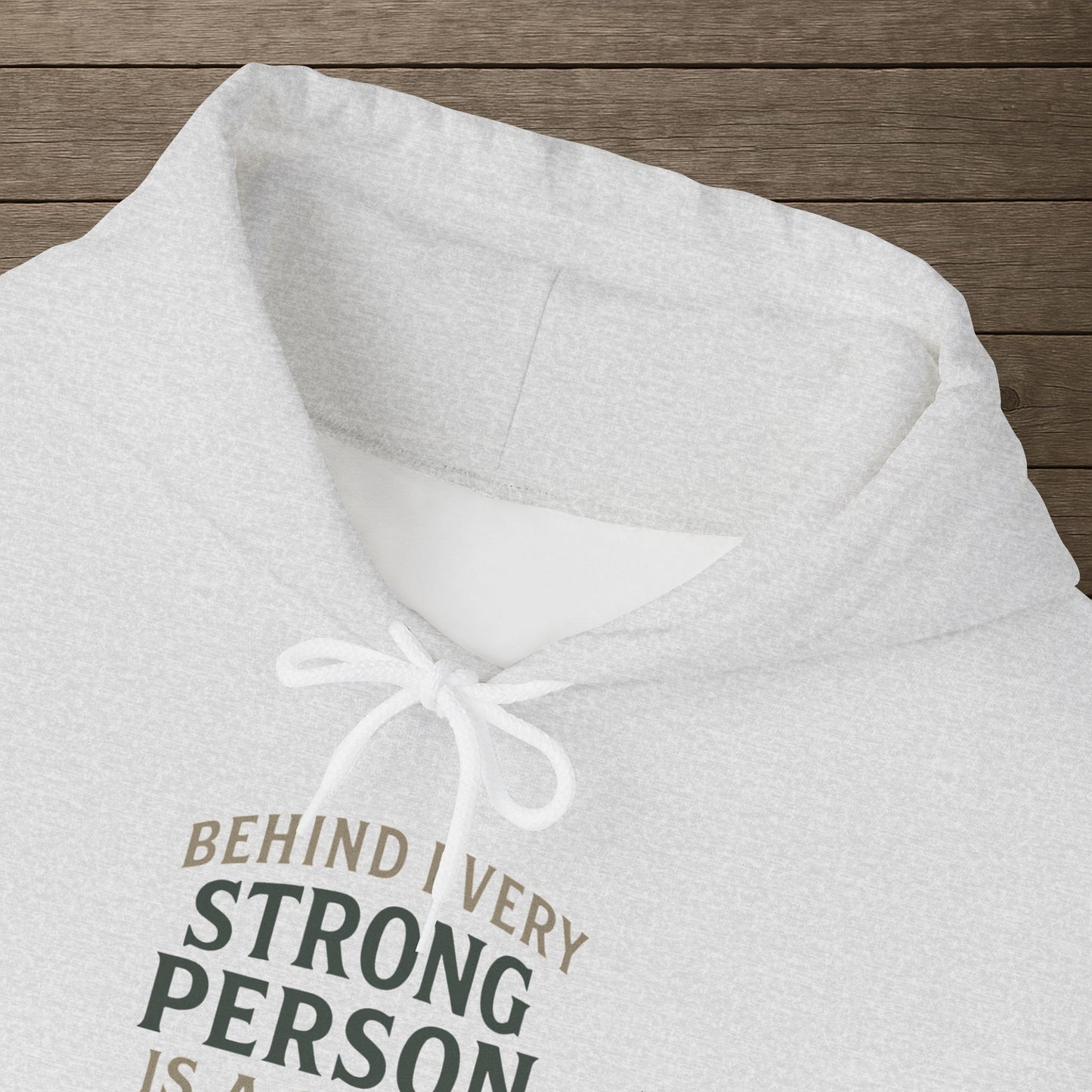 'Behind Every Strong Person Is a Story That Gave Them No Choice' Men's Hoodie, Motivational Workout Sweater