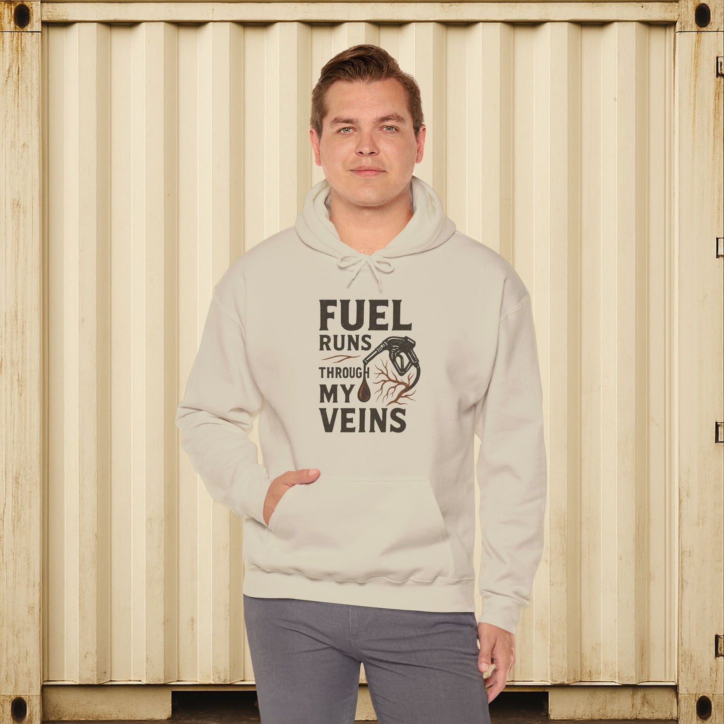 'Fuel Runs Through My Veins' Hoodie, Motivational Sweater