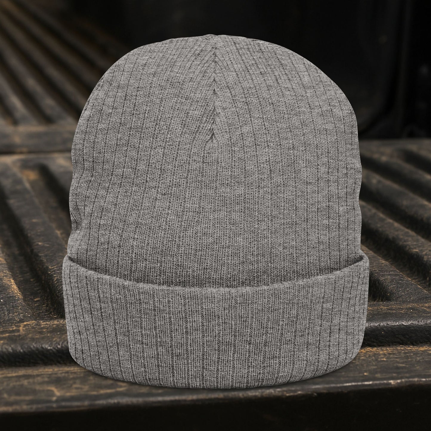 'Scaffolders Raise Hell and Beams' Ribbed Knit Embroidered Beanie, Scaffolder Cuffed Knit Toque