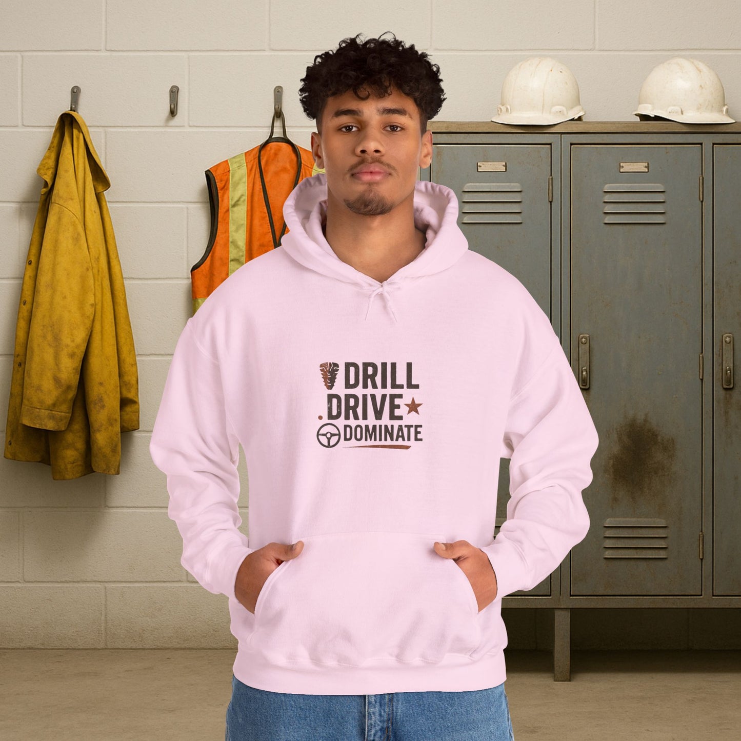 'Drill. Drive. Dominate.' Hoodie, Motivational Sweater