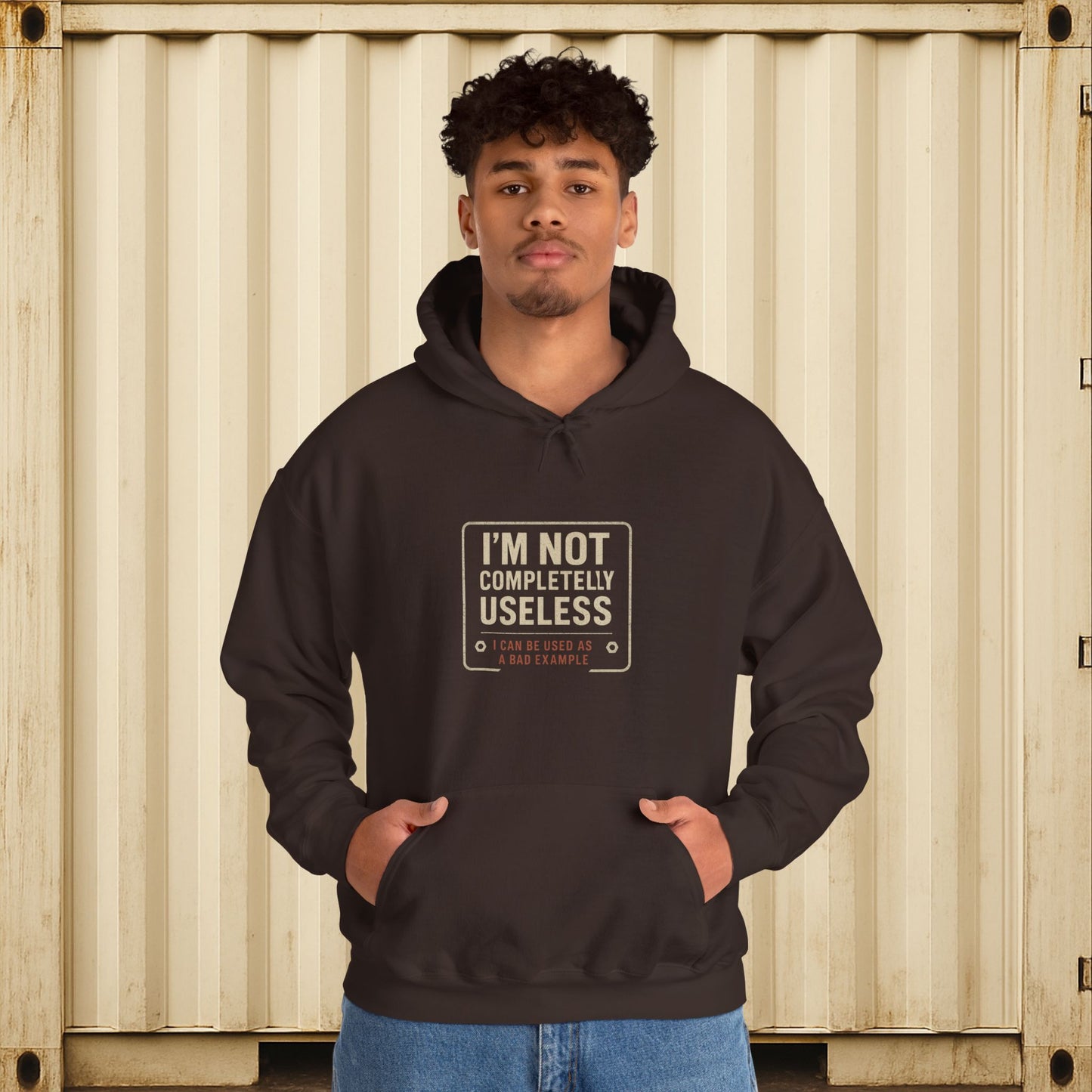 'I’m Not Completely Useless, I Can Be Used As a Bad Example' Hoodie, Funny Motivational Sweater