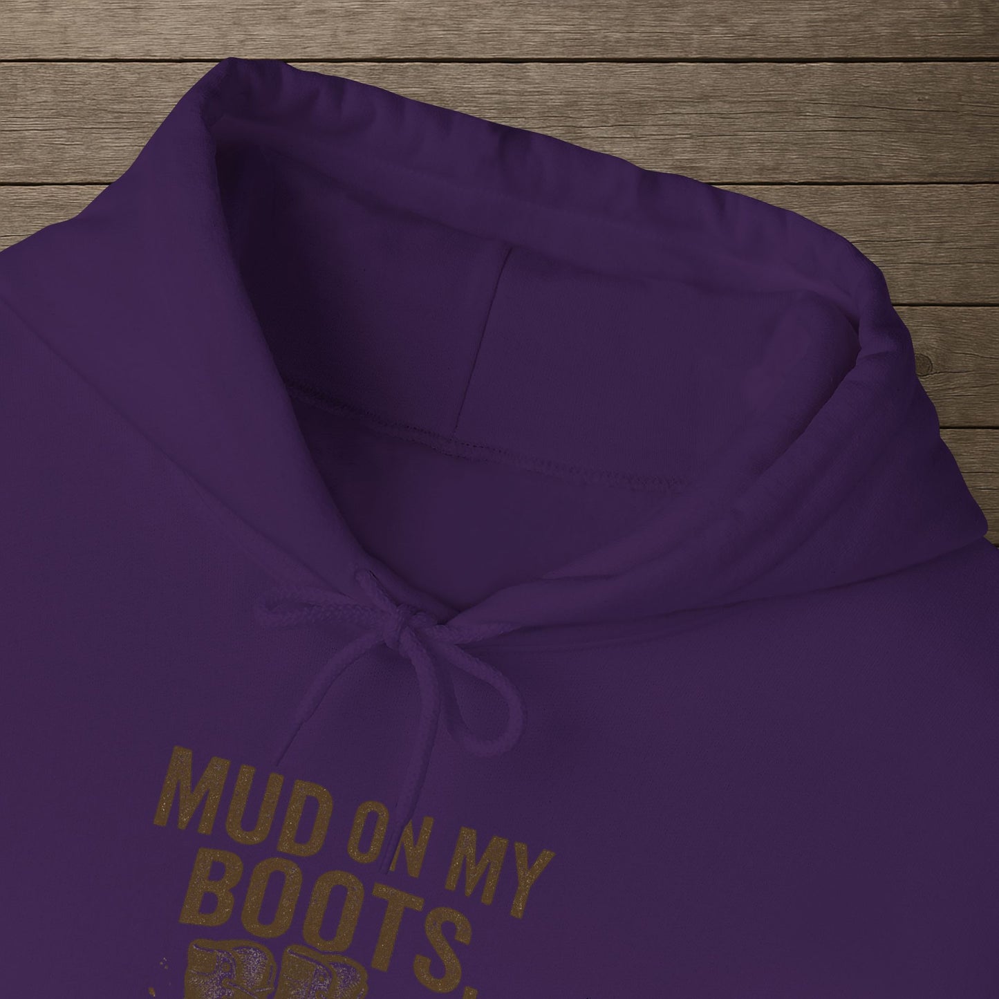 'Mud on My Boots, Pride in My Heart' Men's Hoodie, Motivational Sweater