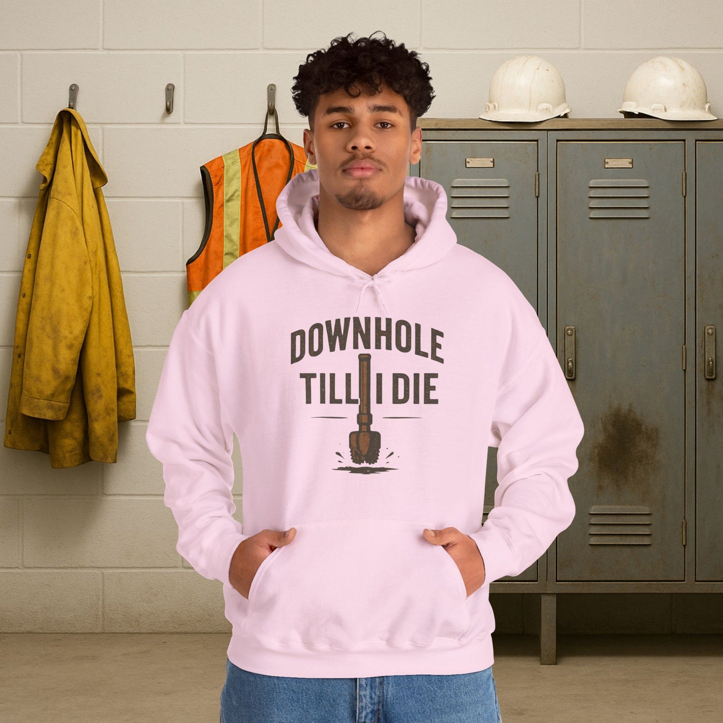 'Downhole Till I Die' Hoodie, Motivational Sweater