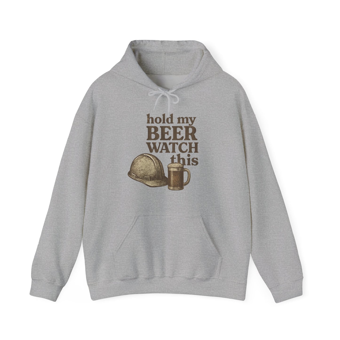 'Hold My Beer, Watch This' Men's Hoodie, Funny Sweater