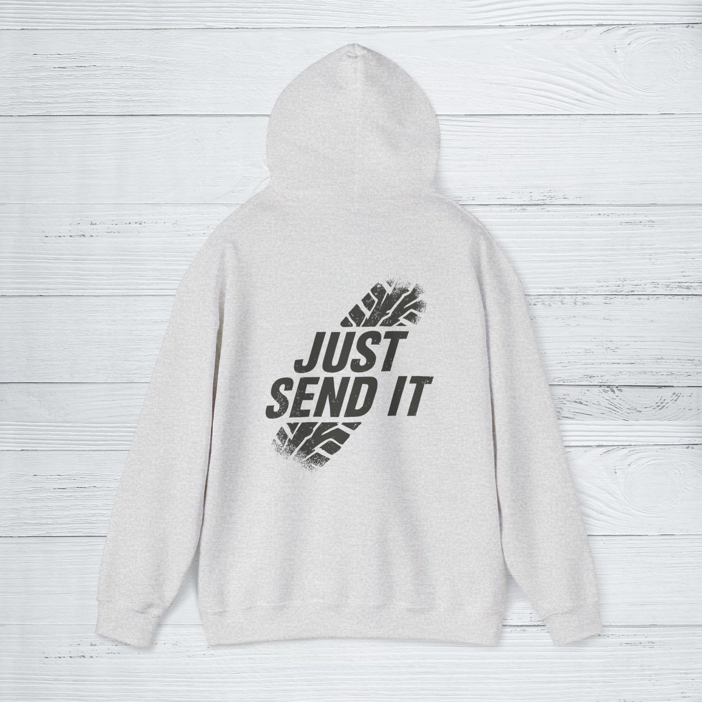 'Just Send It' Men's Hoodie, Motivational Sweater