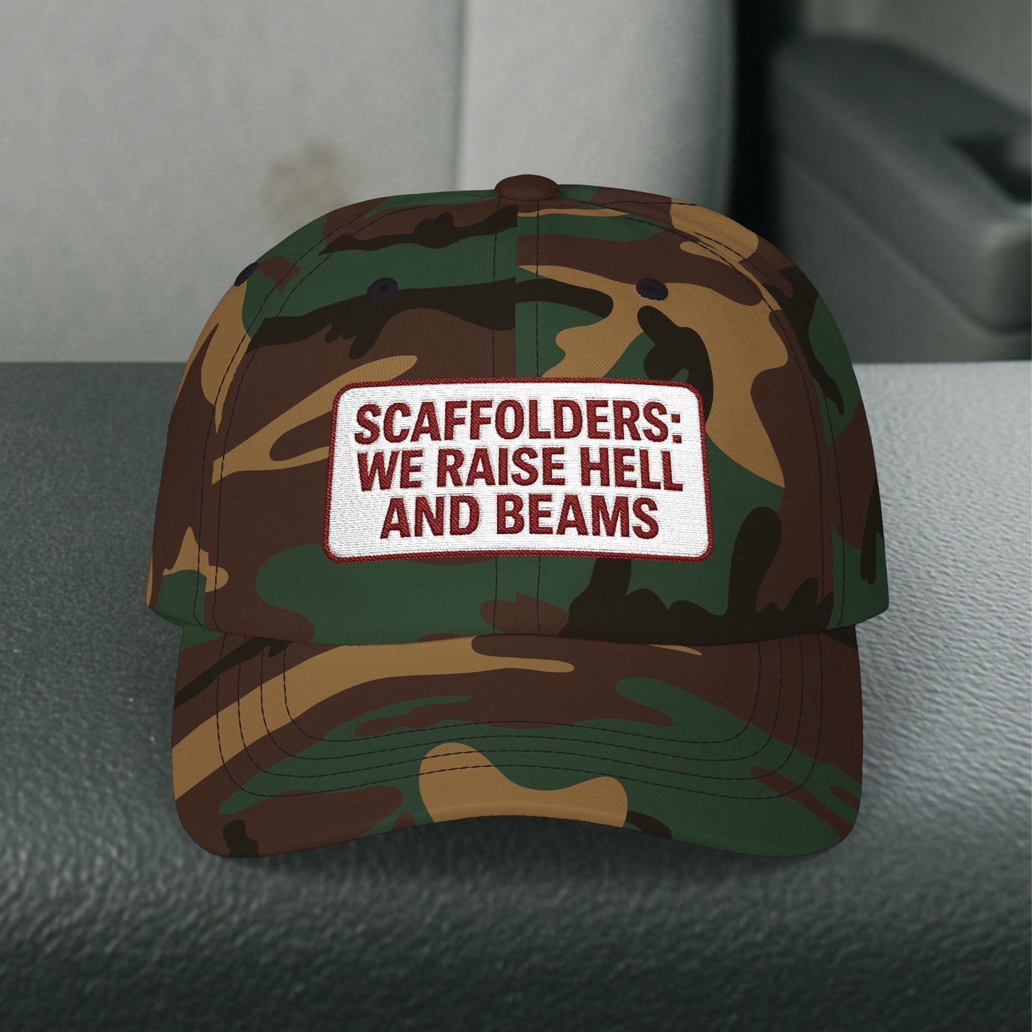 'Scaffolders Raise Hell and Beams' Cap, Adjustable Baseball Hat