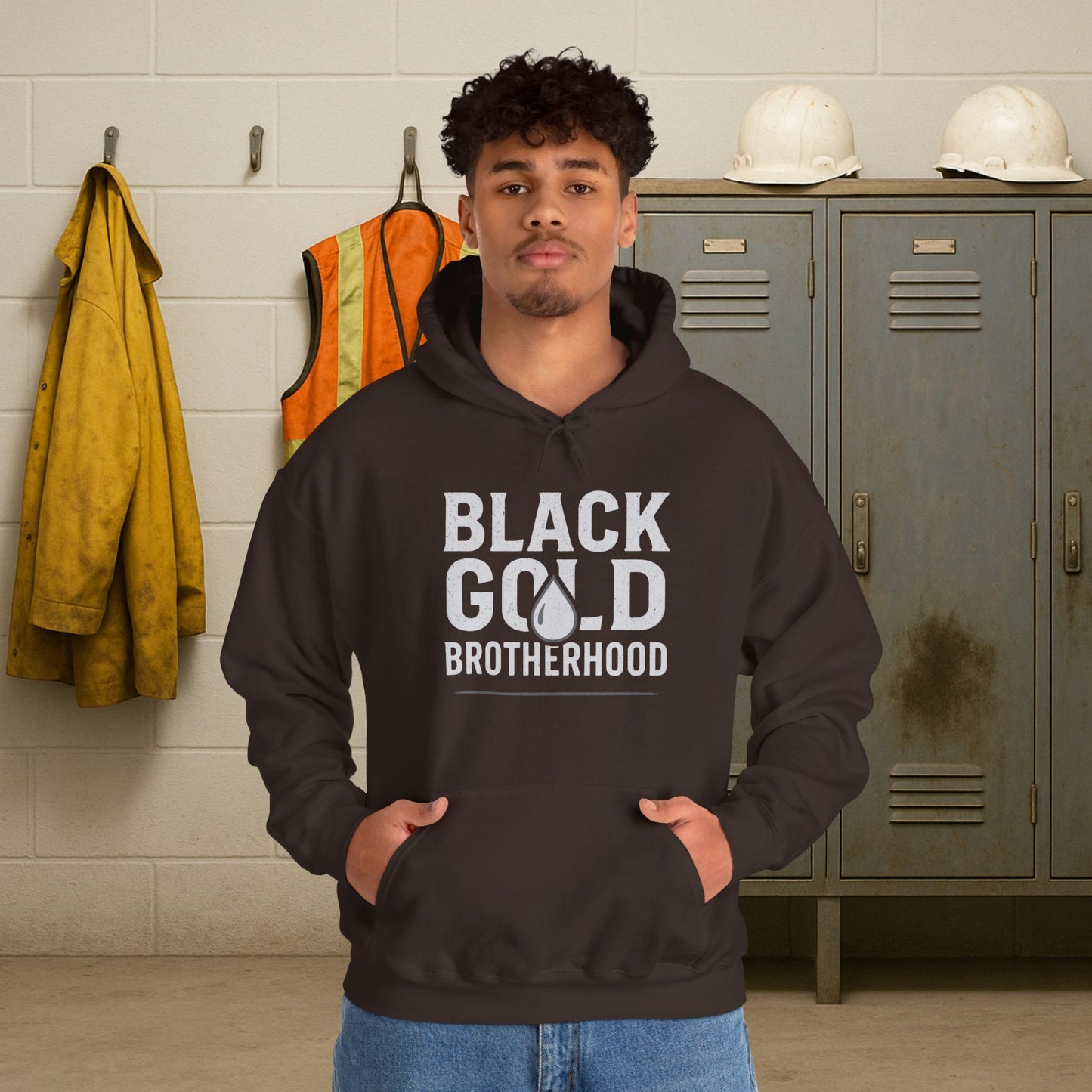'Black Gold Brotherhood' Hoodie, Motivational Sweater