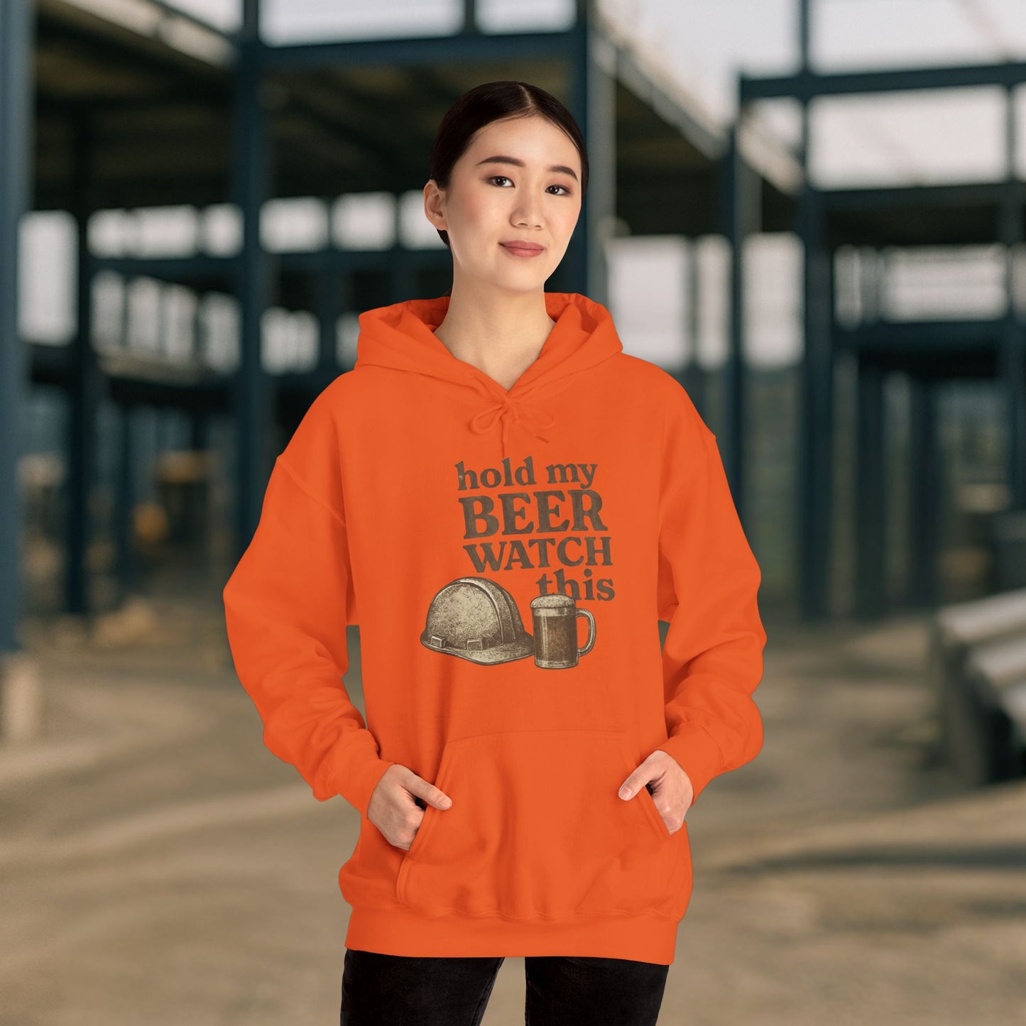 'Hold My Beer, Watch This' Men's Hoodie, Funny Sweater