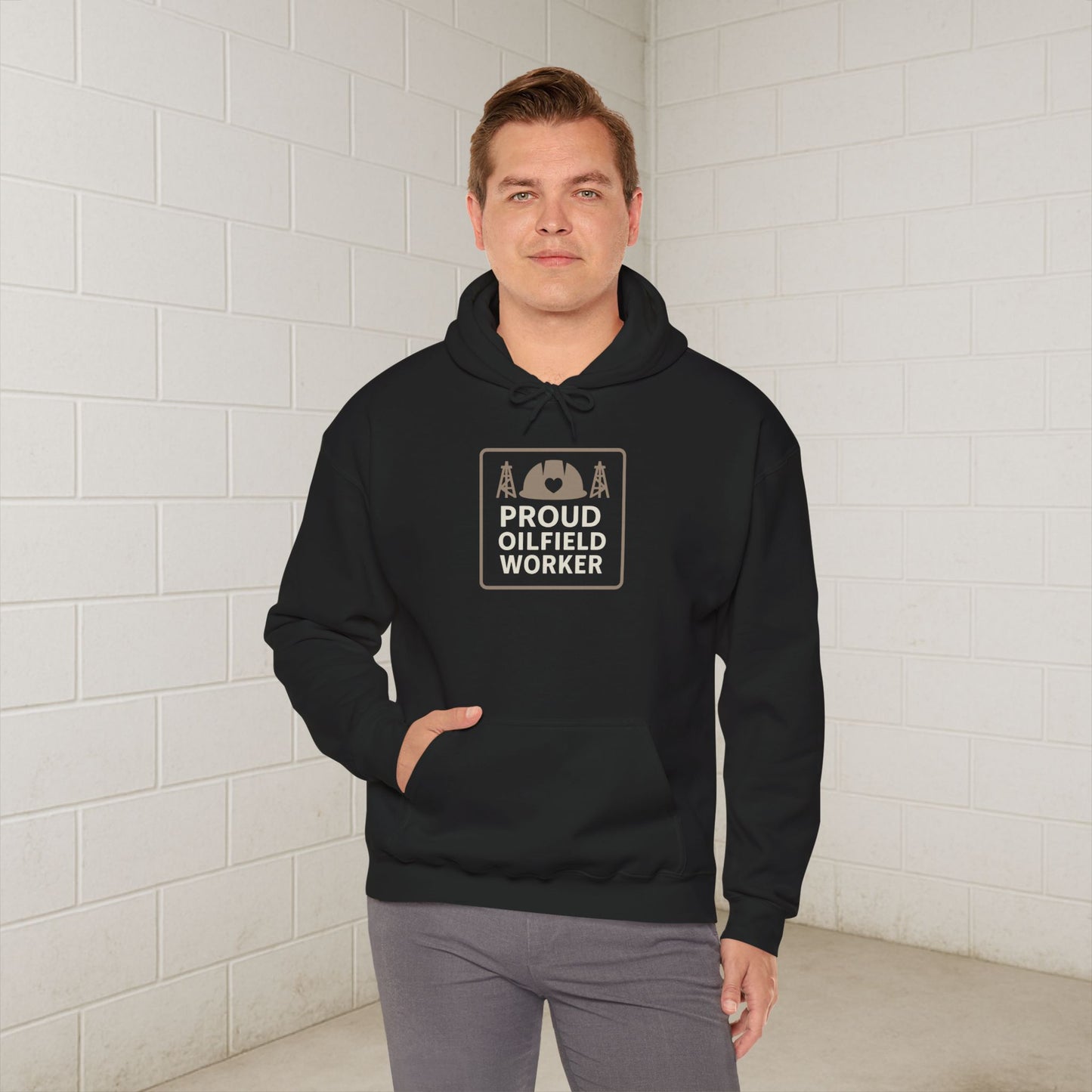'Proud Oilfield Worker' Hoodie, Motivational Sweater