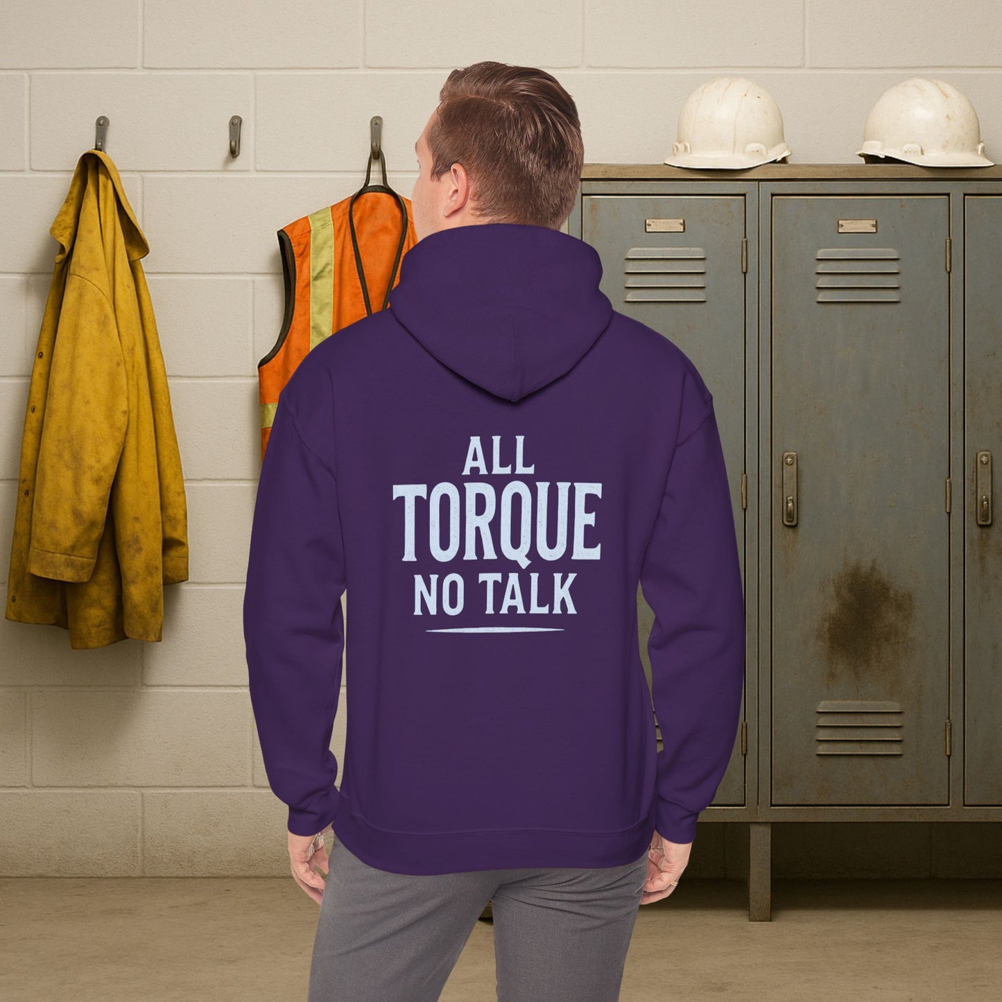 'All Torque No Talk' Men's Hoodie, Motivational Sweater