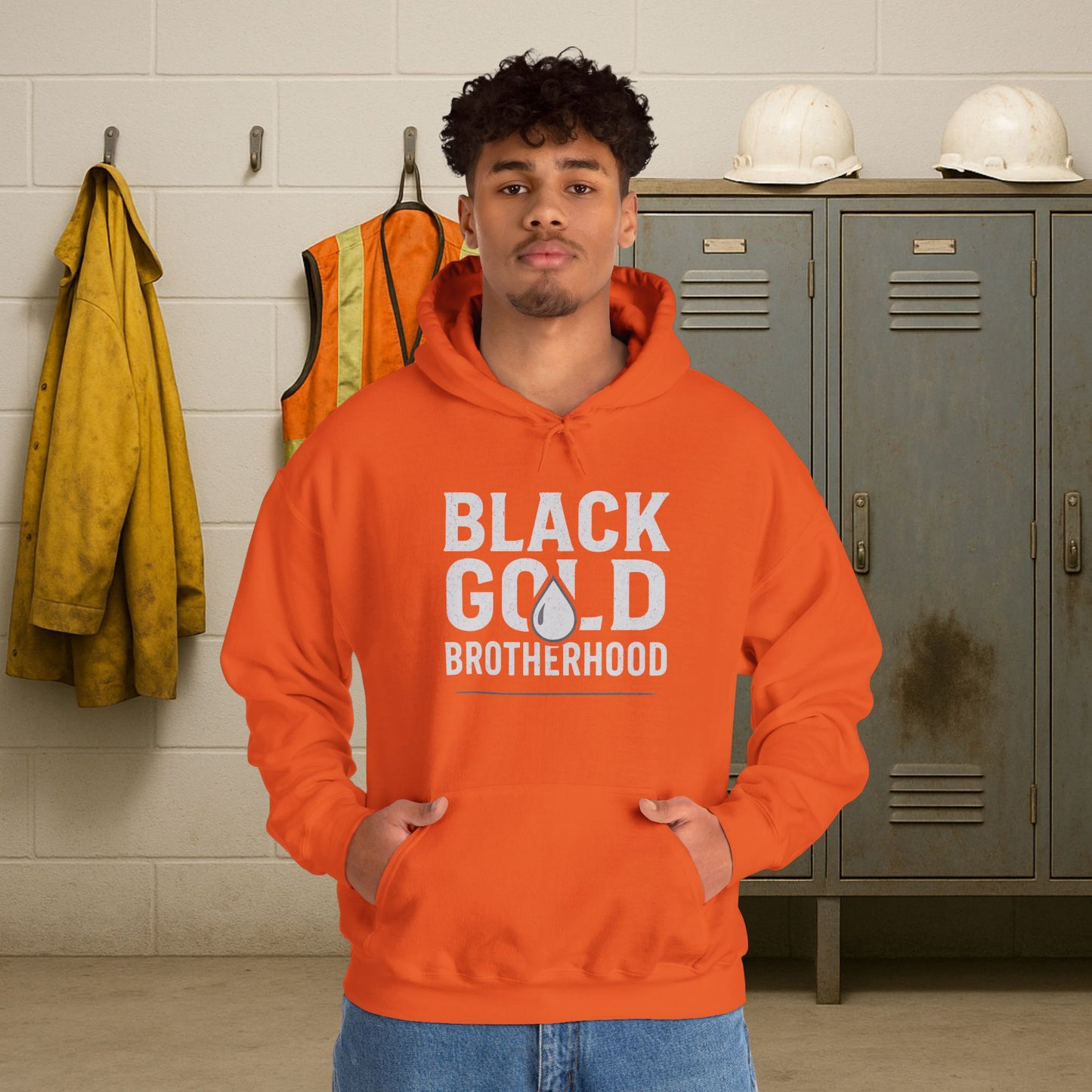 'Black Gold Brotherhood' Hoodie, Motivational Sweater