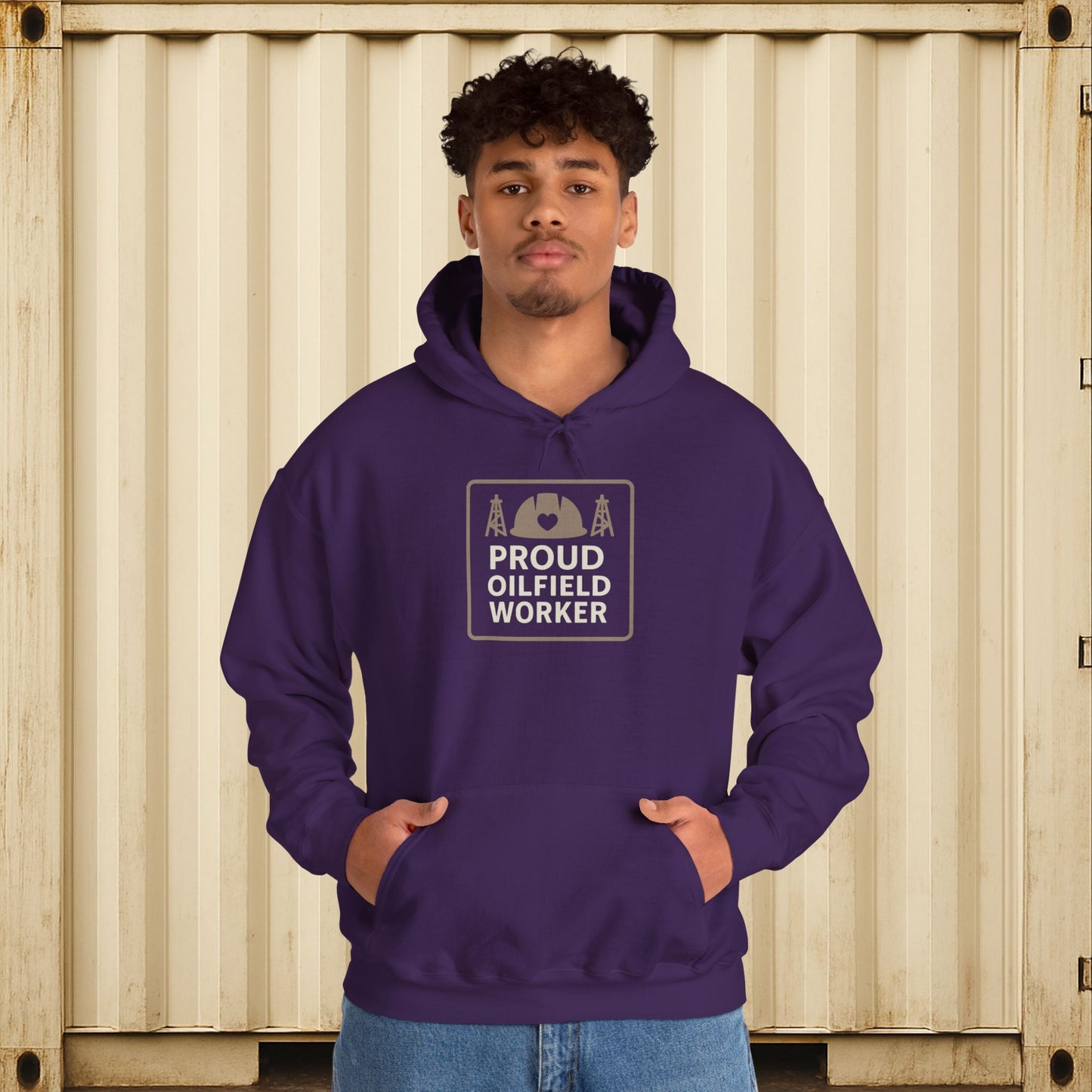 'Proud Oilfield Worker' Hoodie, Motivational Sweater