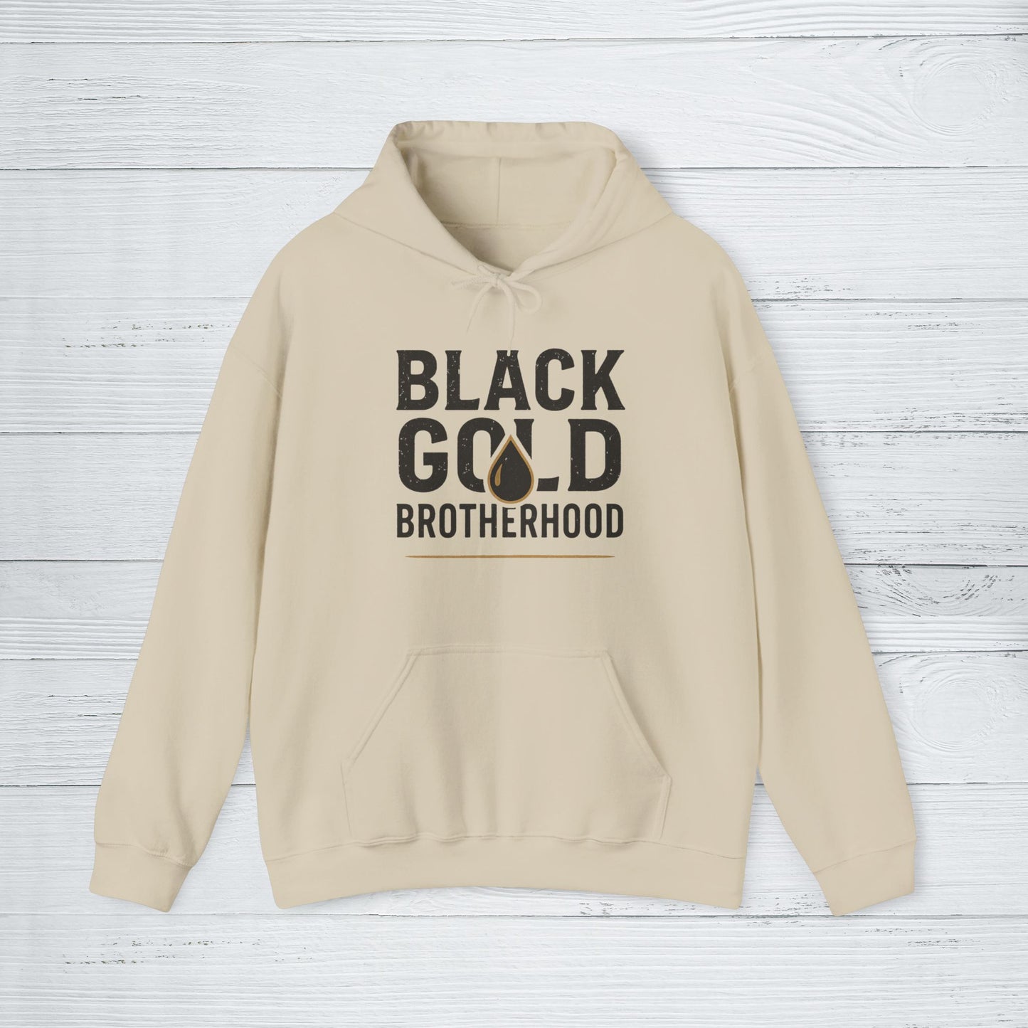 'Black Gold Brotherhood' Hoodie, Motivational Sweater