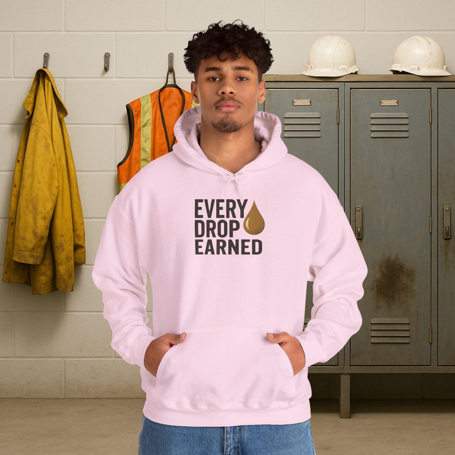 'Every Drop Earned' Hoodie, Motivational Sweater