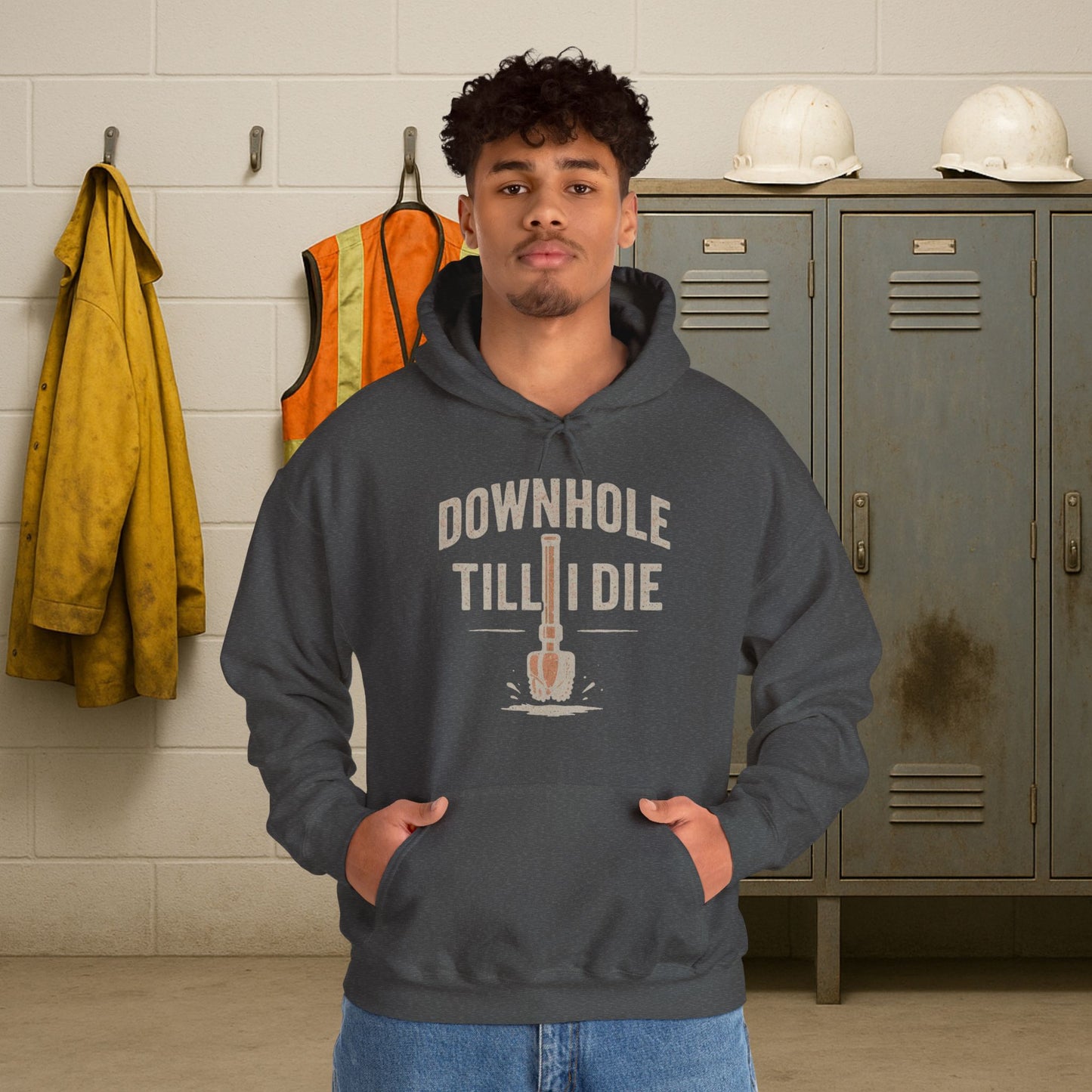 'Downhole Till I Die' Hoodie, Motivational Sweater
