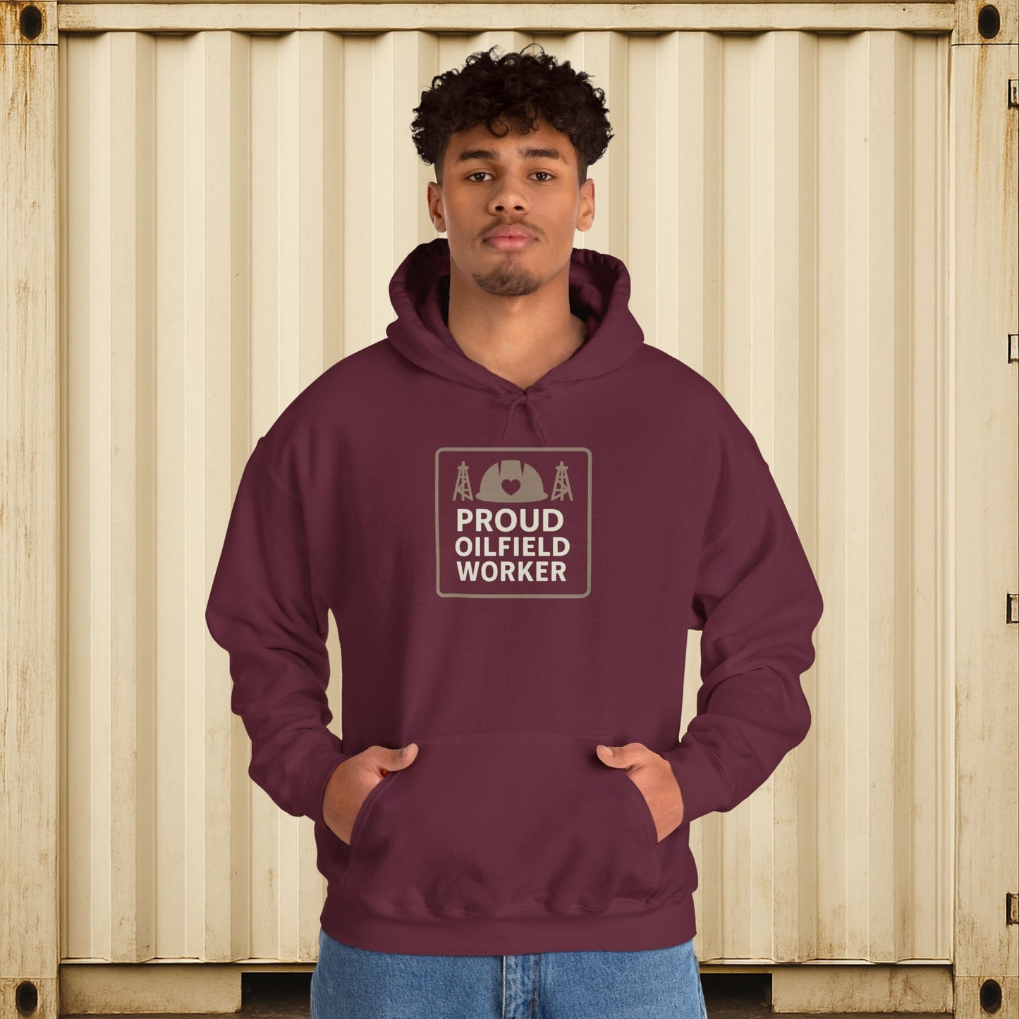 'Proud Oilfield Worker' Hoodie, Motivational Sweater