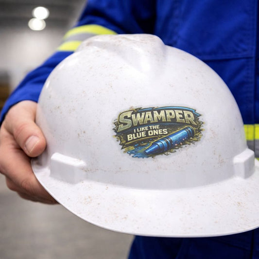 I Like the Blue Ones Sticker, Swamper Hardhat Stickers