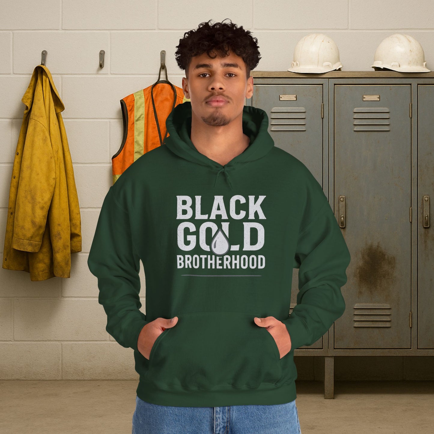 'Black Gold Brotherhood' Hoodie, Motivational Sweater