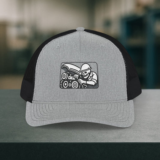 Skeleton Heavy Duty Mechanic hat, Heavy Duty technician embroidered cap