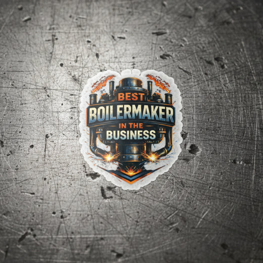 Best Boilermaker in the Business Sticker, Boilermaker Hardhat Stickers