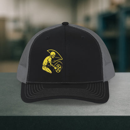 Embroidered Skeleton Auto Technician hat, Automotive Technician cap