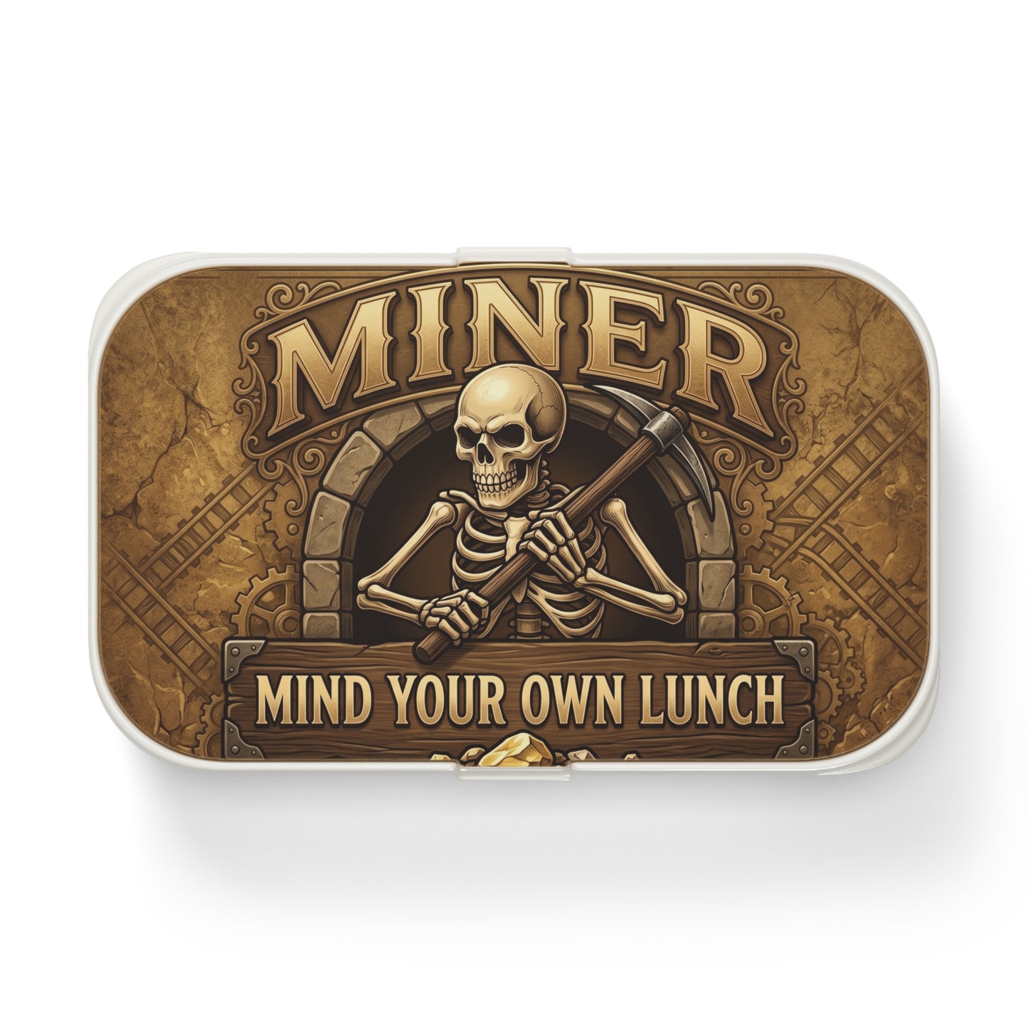 'Mind Your Own Lunch' Lunch Box, Miner Funny Food Storage