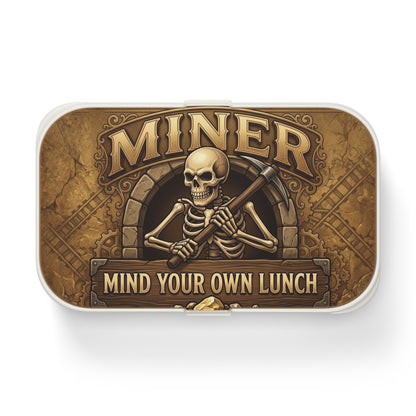 'Mind Your Own Lunch' Lunch Box, Miner Funny Food Storage