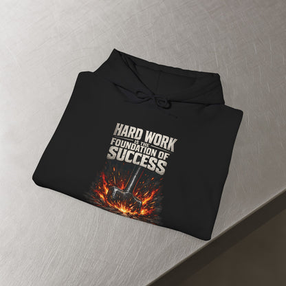 'Hard work is the Foundation of Success' Men's Hoodie, Motivational Sweater