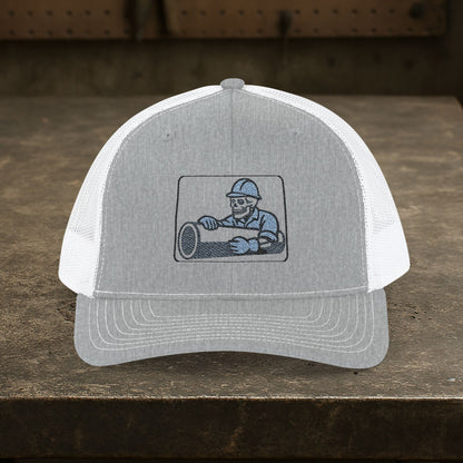 Pipeliner Embroidered Skeleton Pipe hat, Pipe liner cap