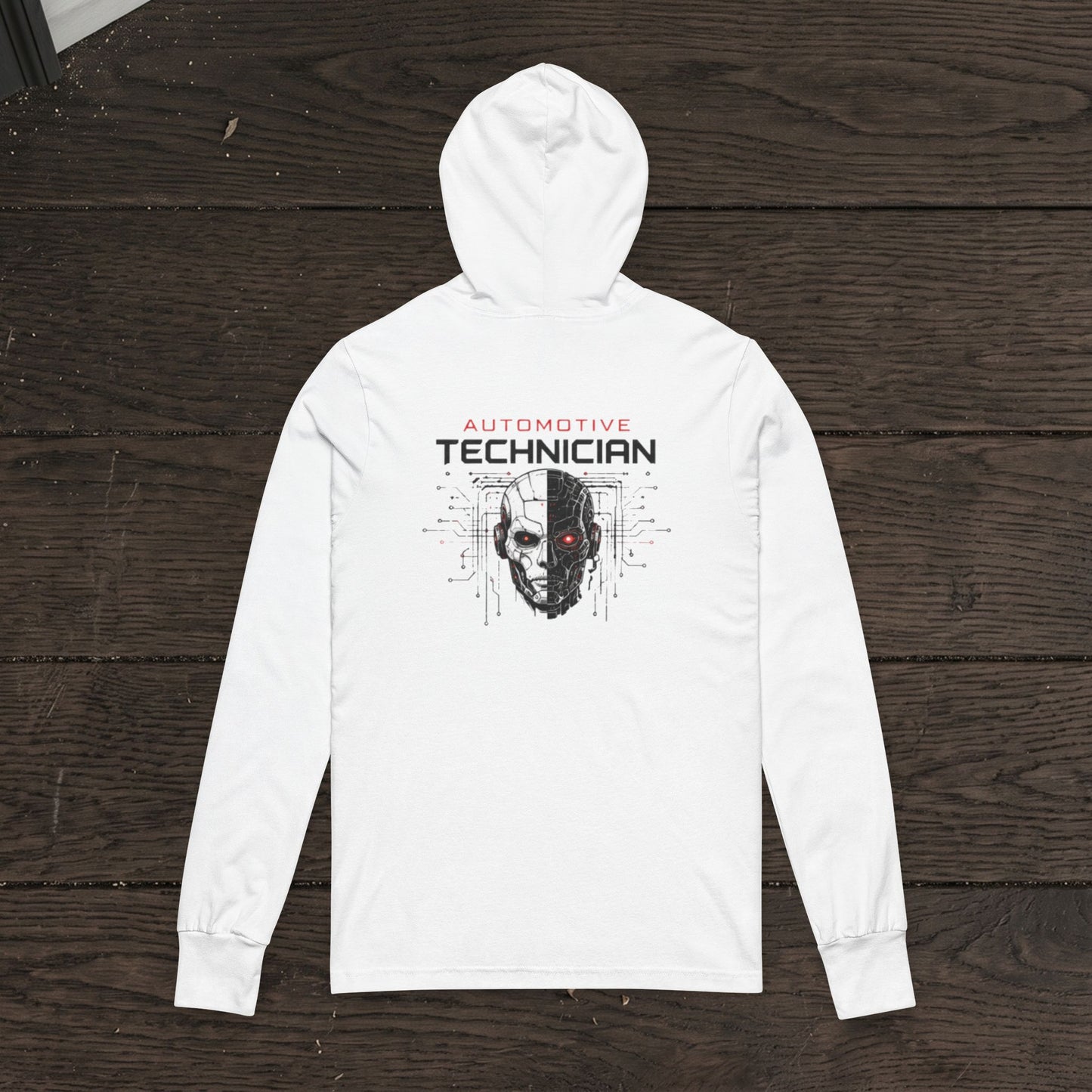 Cyber Mechanic Sweater, Automotive Technician Robot Skull Hoodie