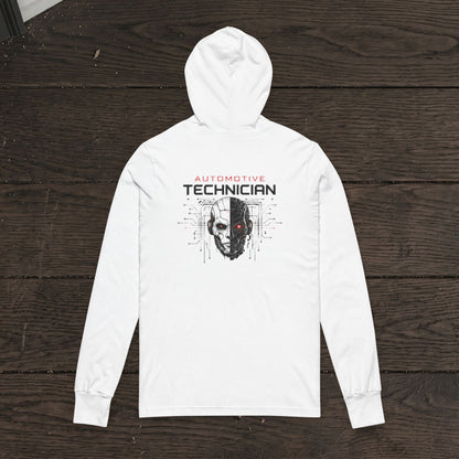 Cyber Mechanic Sweater, Automotive Technician Robot Skull Hoodie